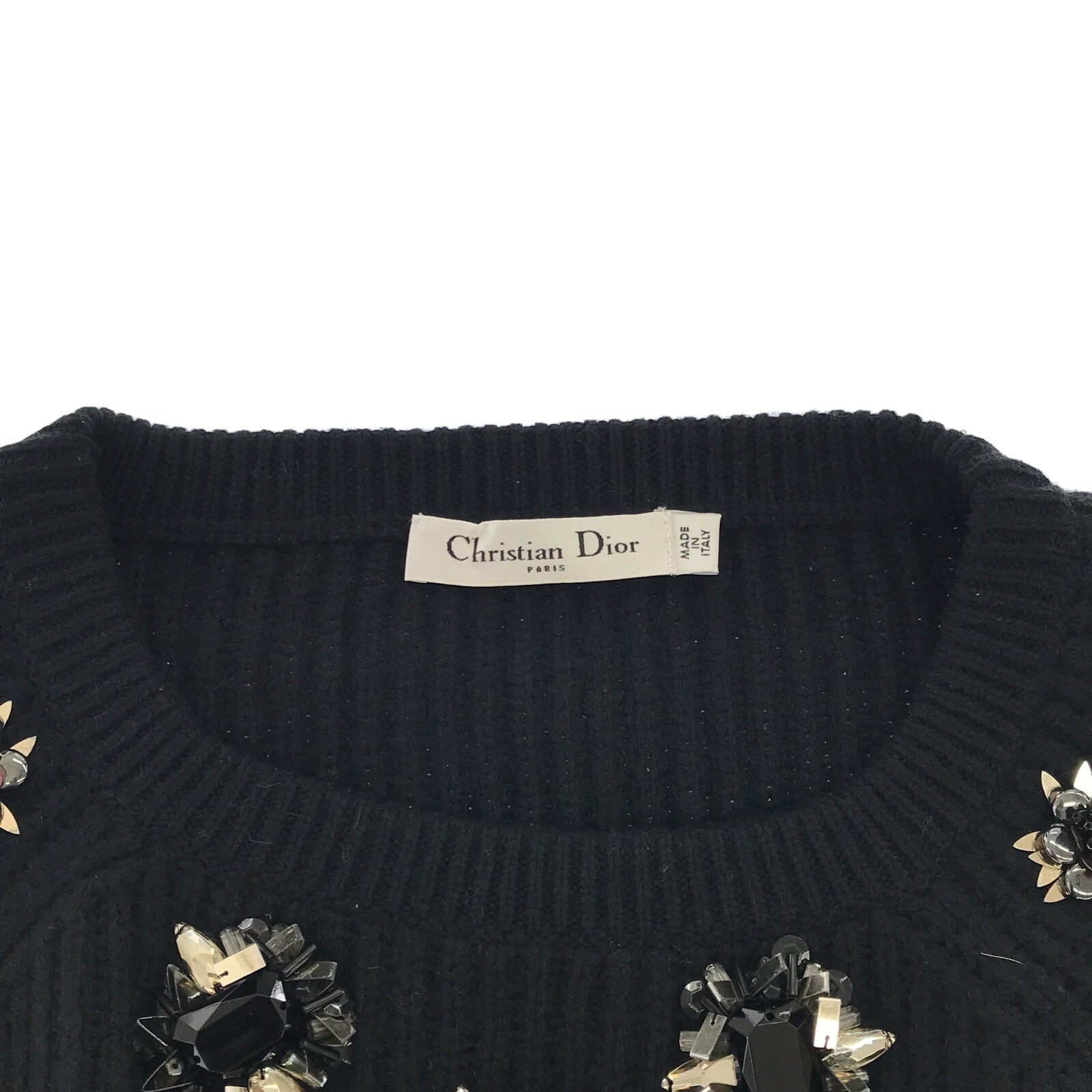 Dior Cashmere Knit Top Black Used