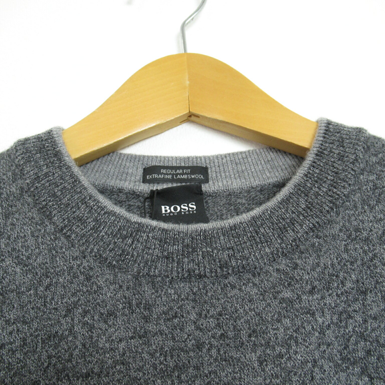 BOSS Wool Sweater Gray Unisex