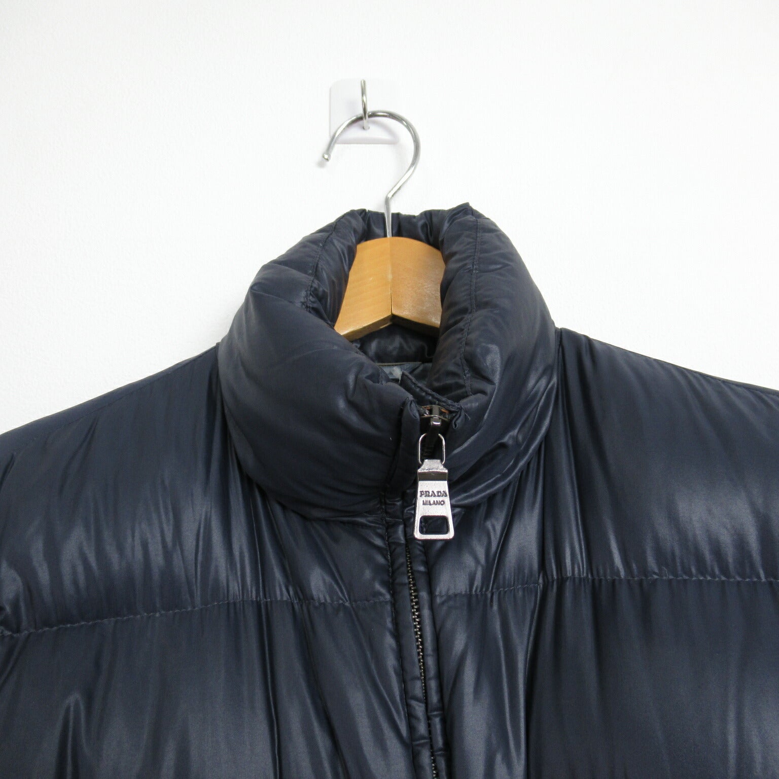 Prada Nylon Down Coat with Belt