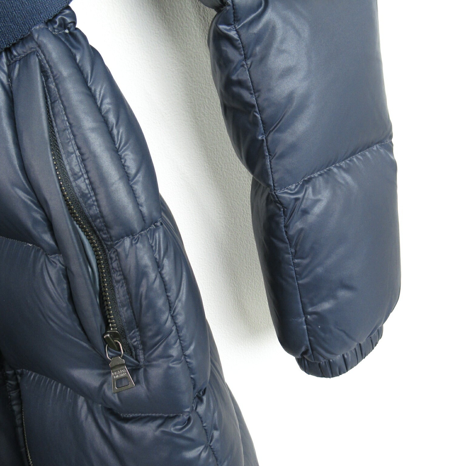 Prada Nylon Down Coat with Belt