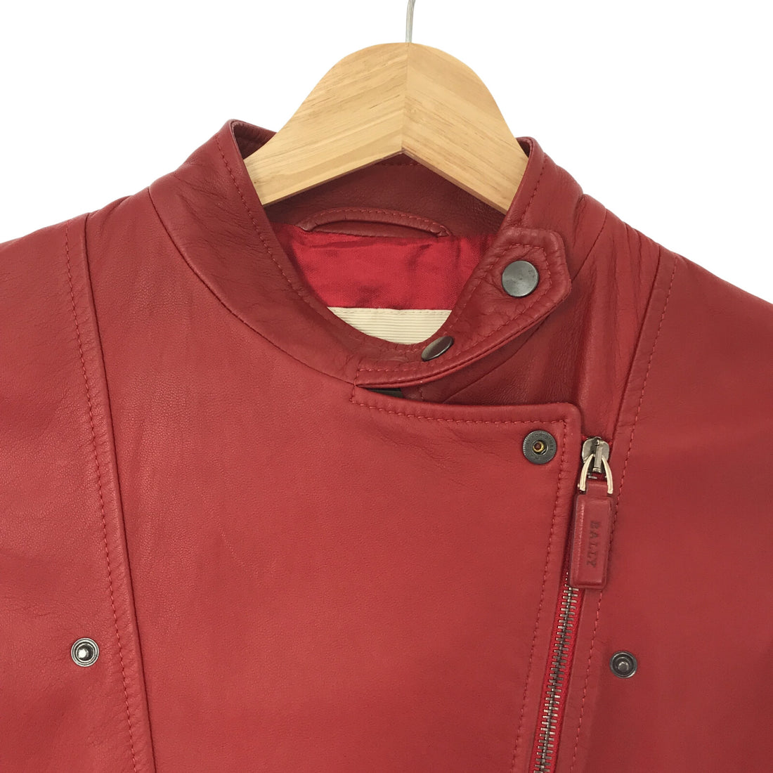 Bally Women's Leather Jacket Red