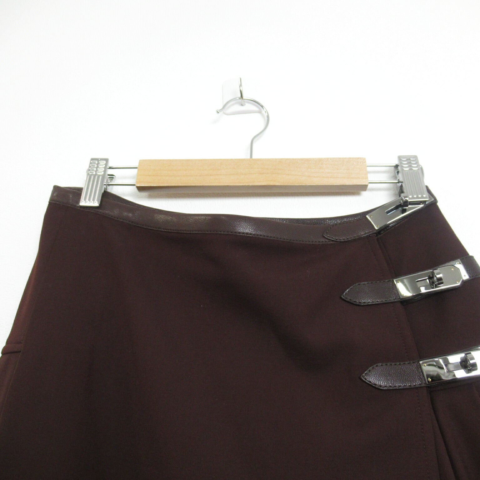 Hermes Virgin Wool Skirt with Kelly Hardware