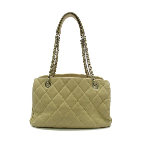 Quilted Caviar Chain Tote Bag