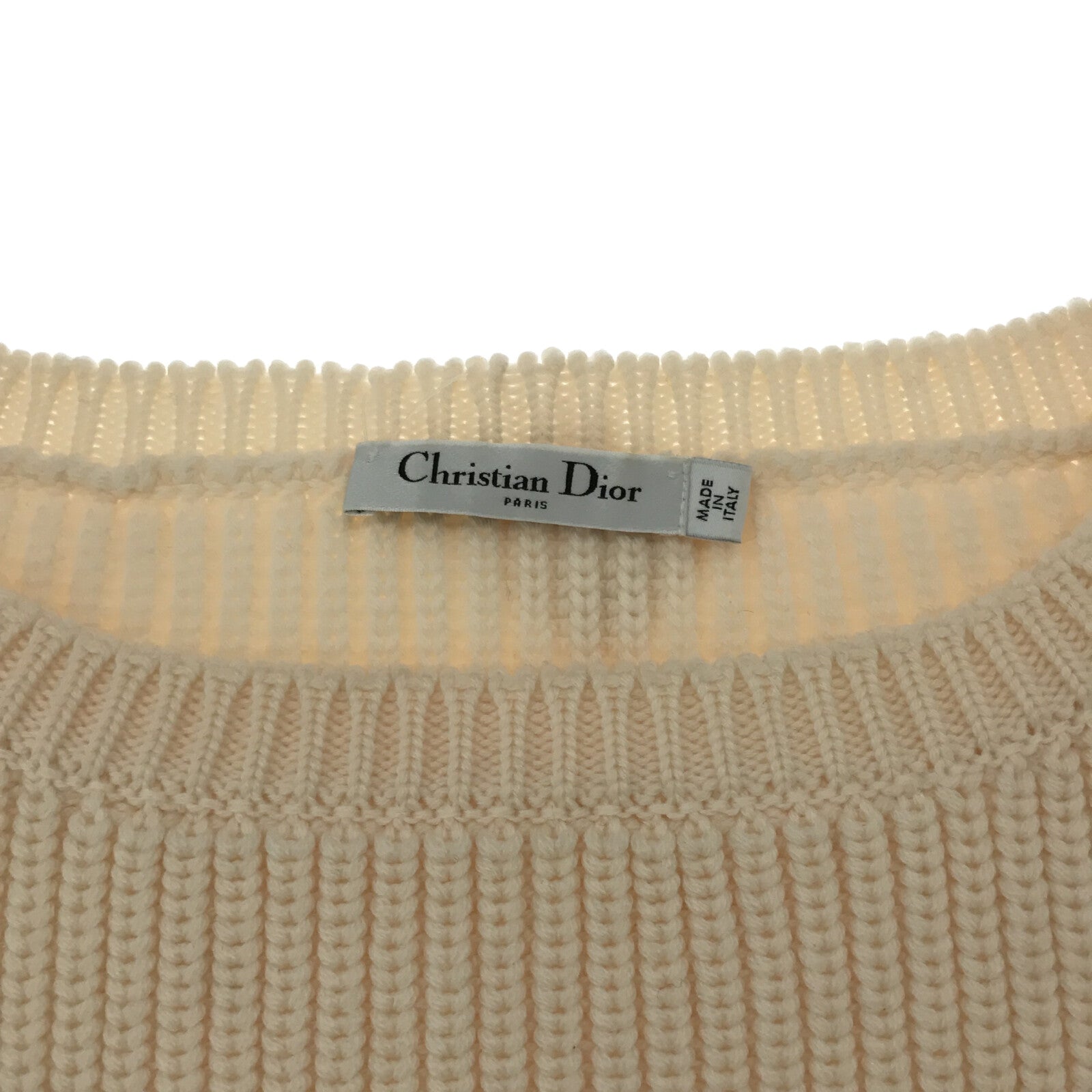 Dior Wool Short Sweater White