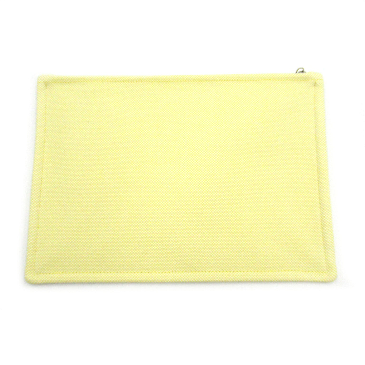 Hermes Canvas H Tissage Pouch Yellow