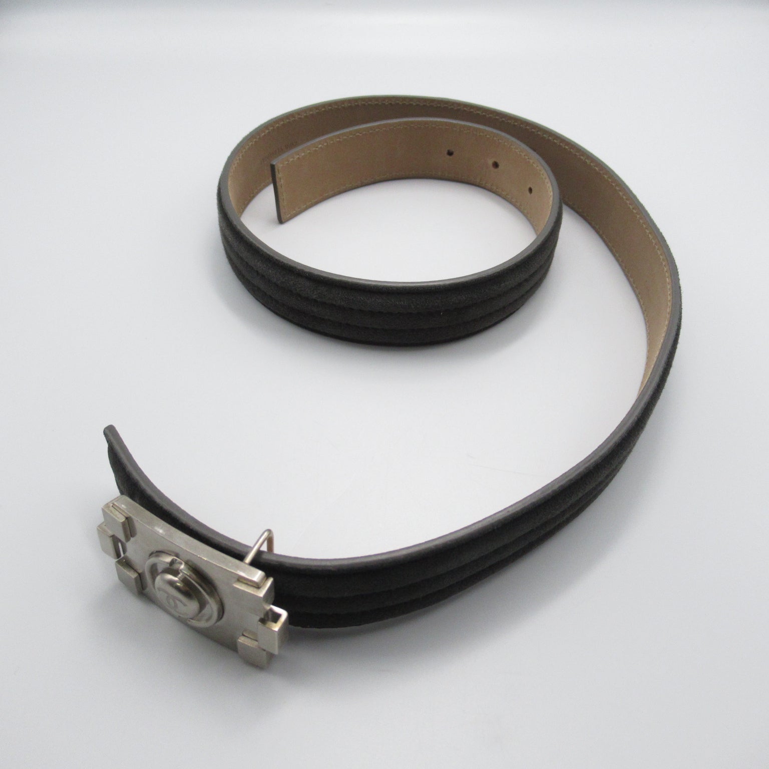 Chanel Suede CC Logo Belt Suede Belt in Very Good Condition