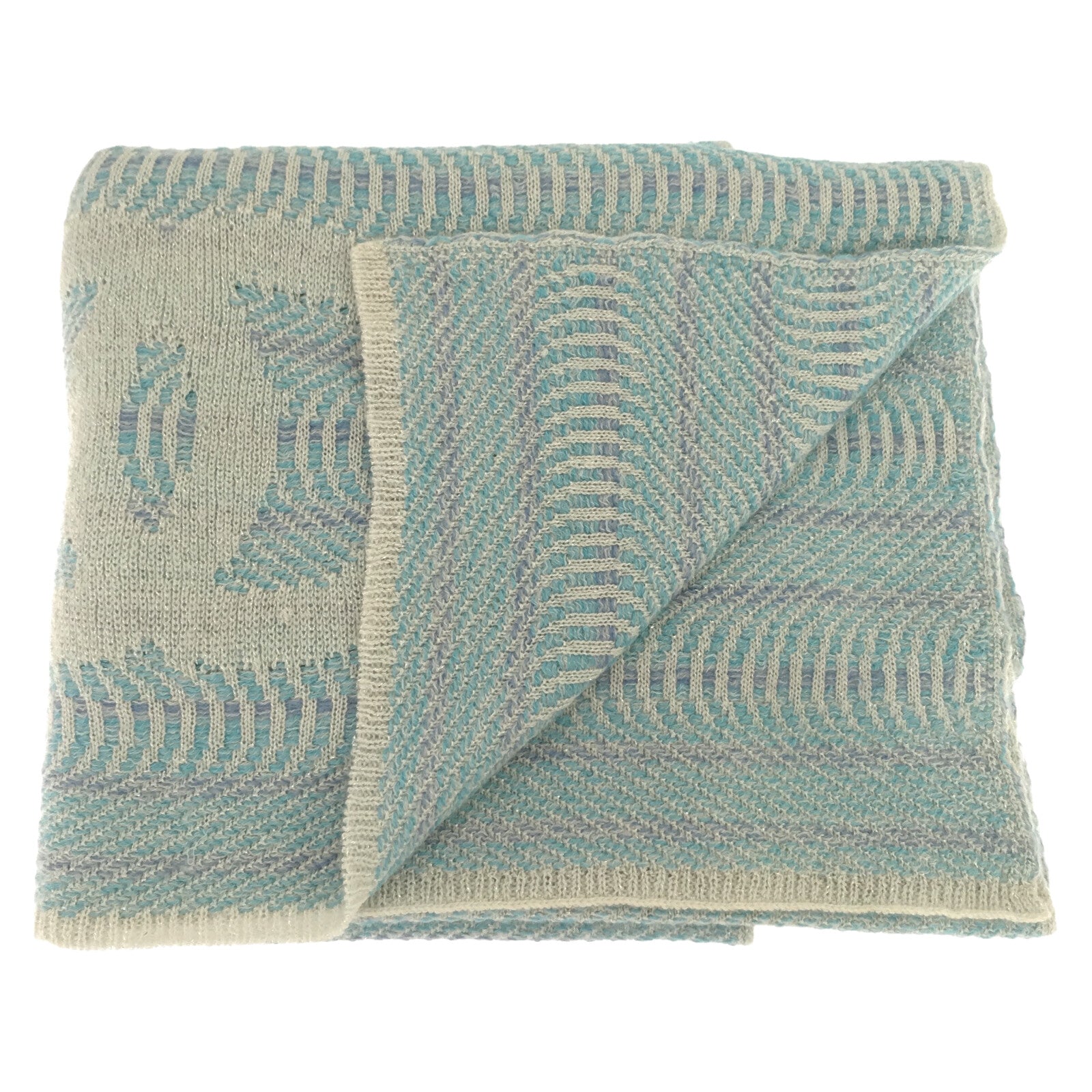 Chanel Cashmere Knit Stole Blue