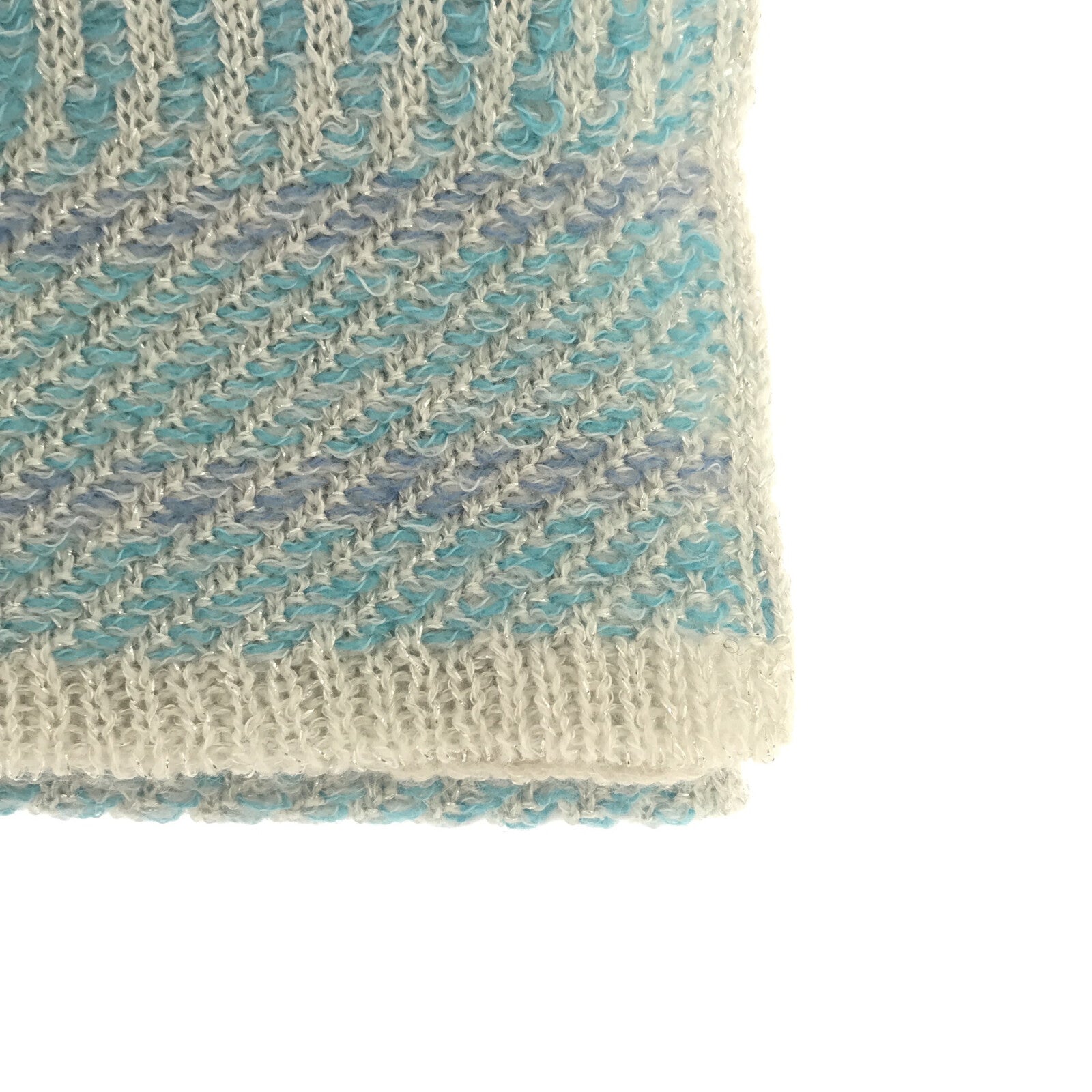 Chanel Cashmere Knit Stole Blue