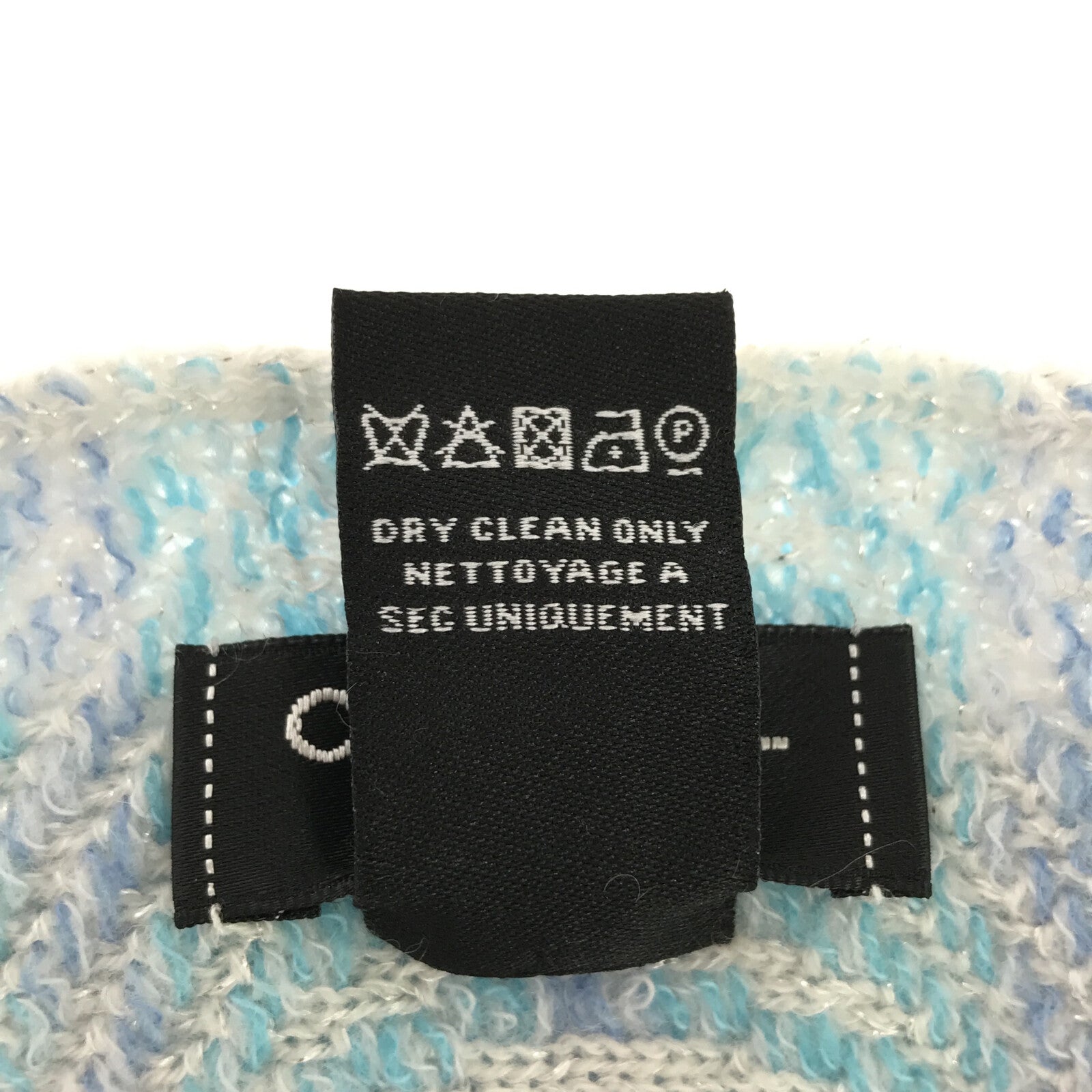 Chanel Cashmere Knit Stole Blue