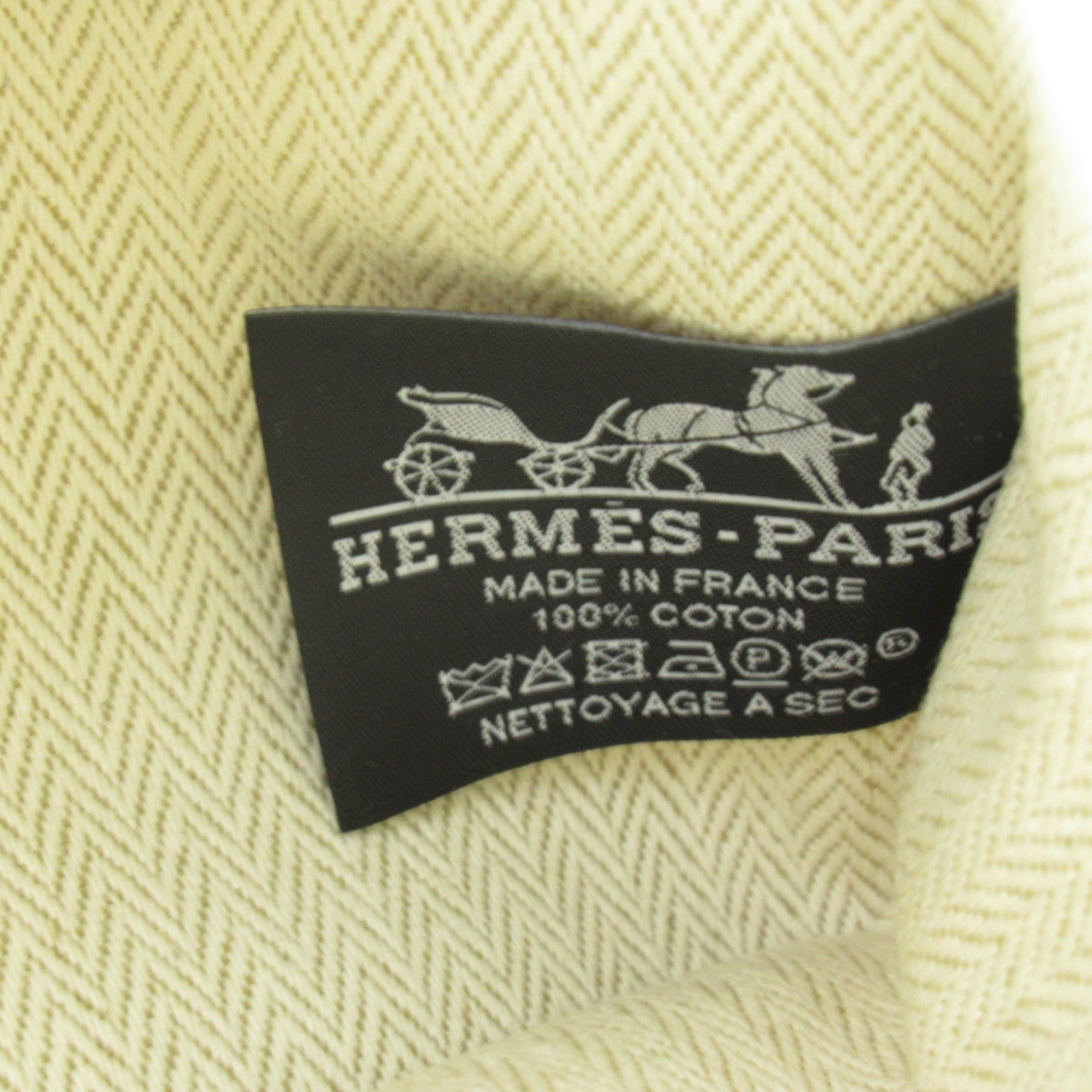 Hermes H Tissage Canvas Pouch Yellow