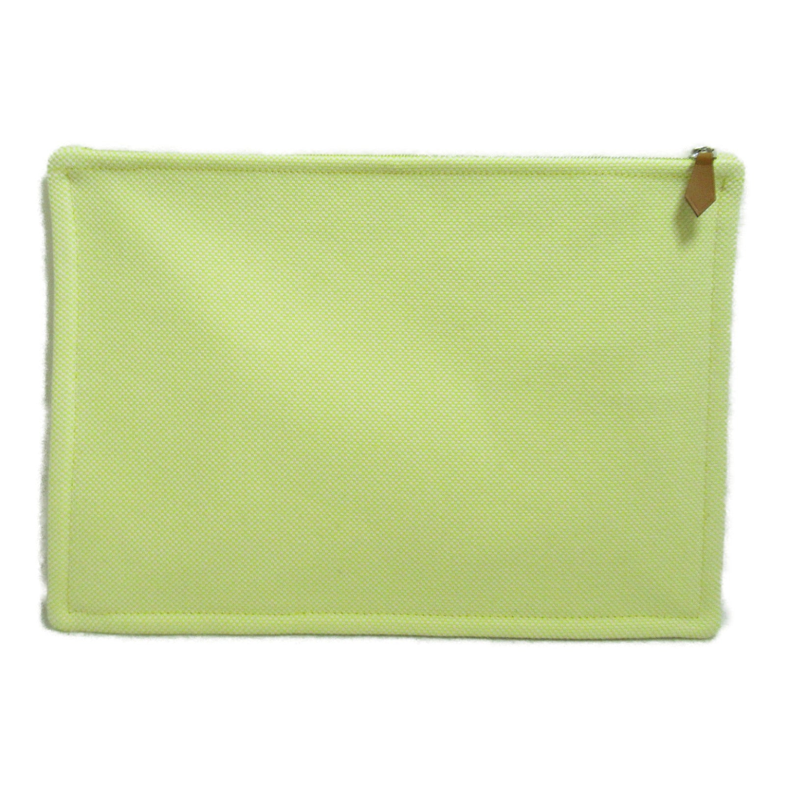 Hermes H Tissage Canvas Pouch Yellow