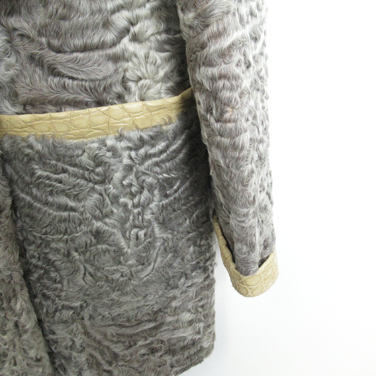 Valentino Reversible Shearling Alligator Coat