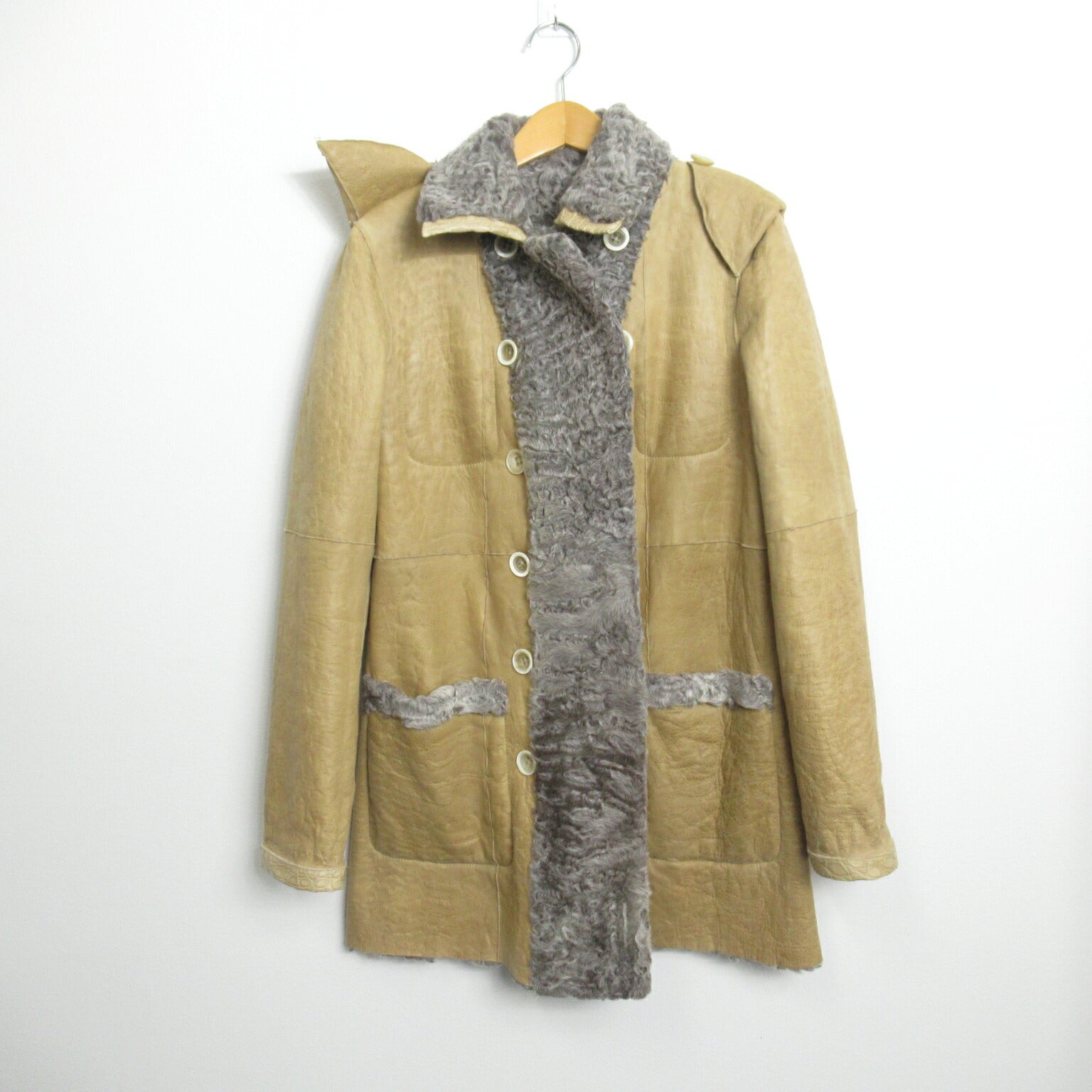 Valentino Reversible Shearling Alligator Coat