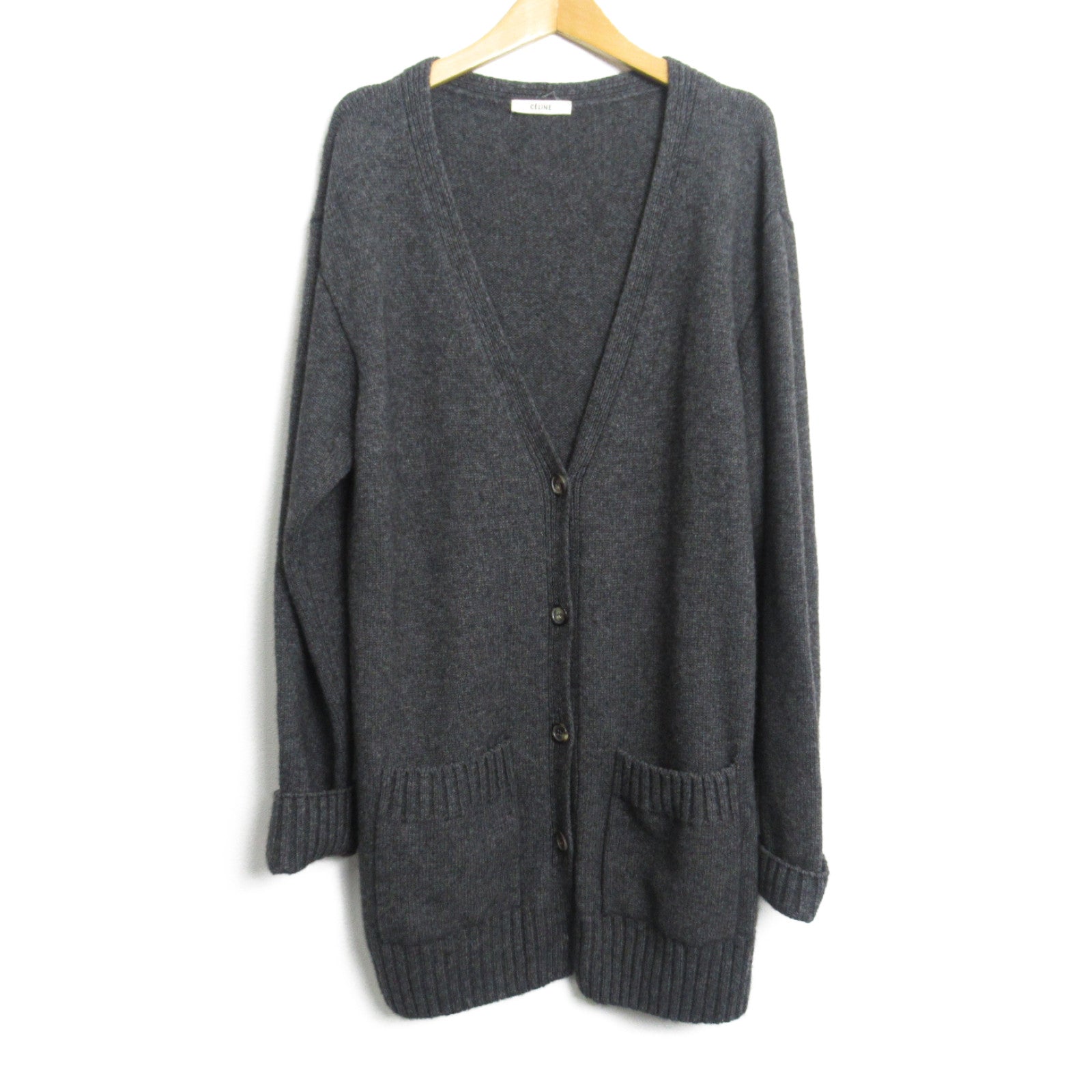 Celine Wool Cardigan Gray S