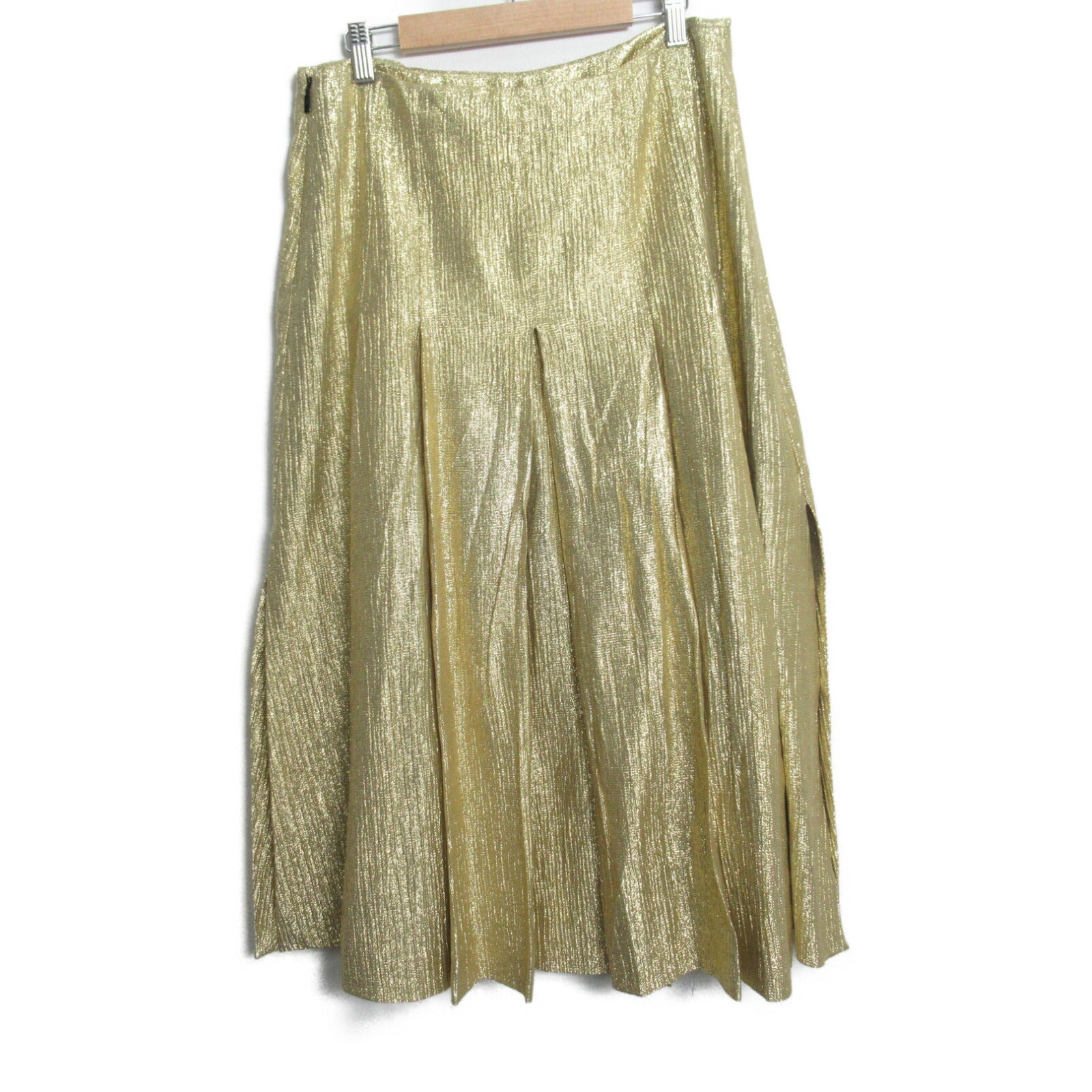 Fendi Wool Long Skirt Gold 40