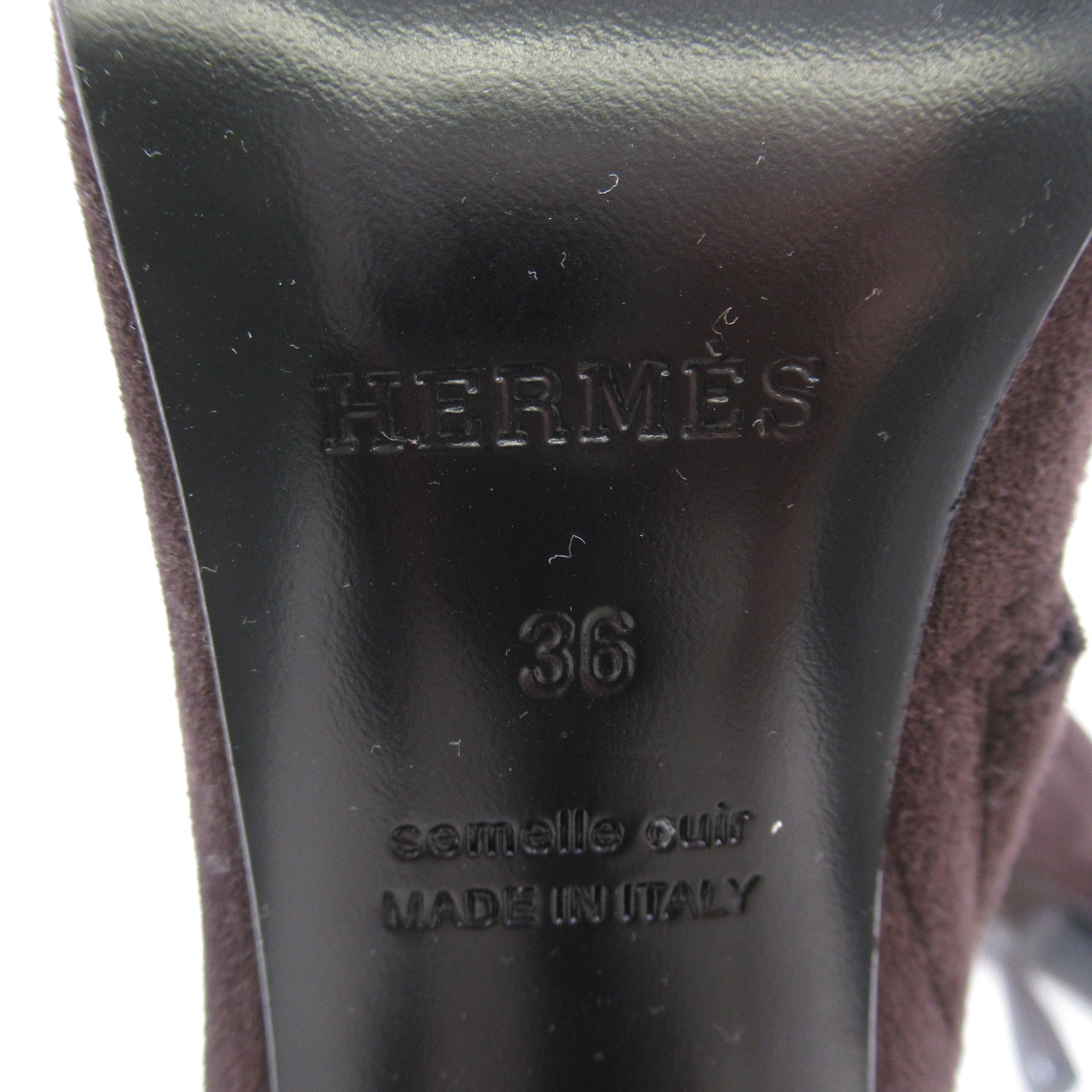 Hermes Suede Boots Brown Women