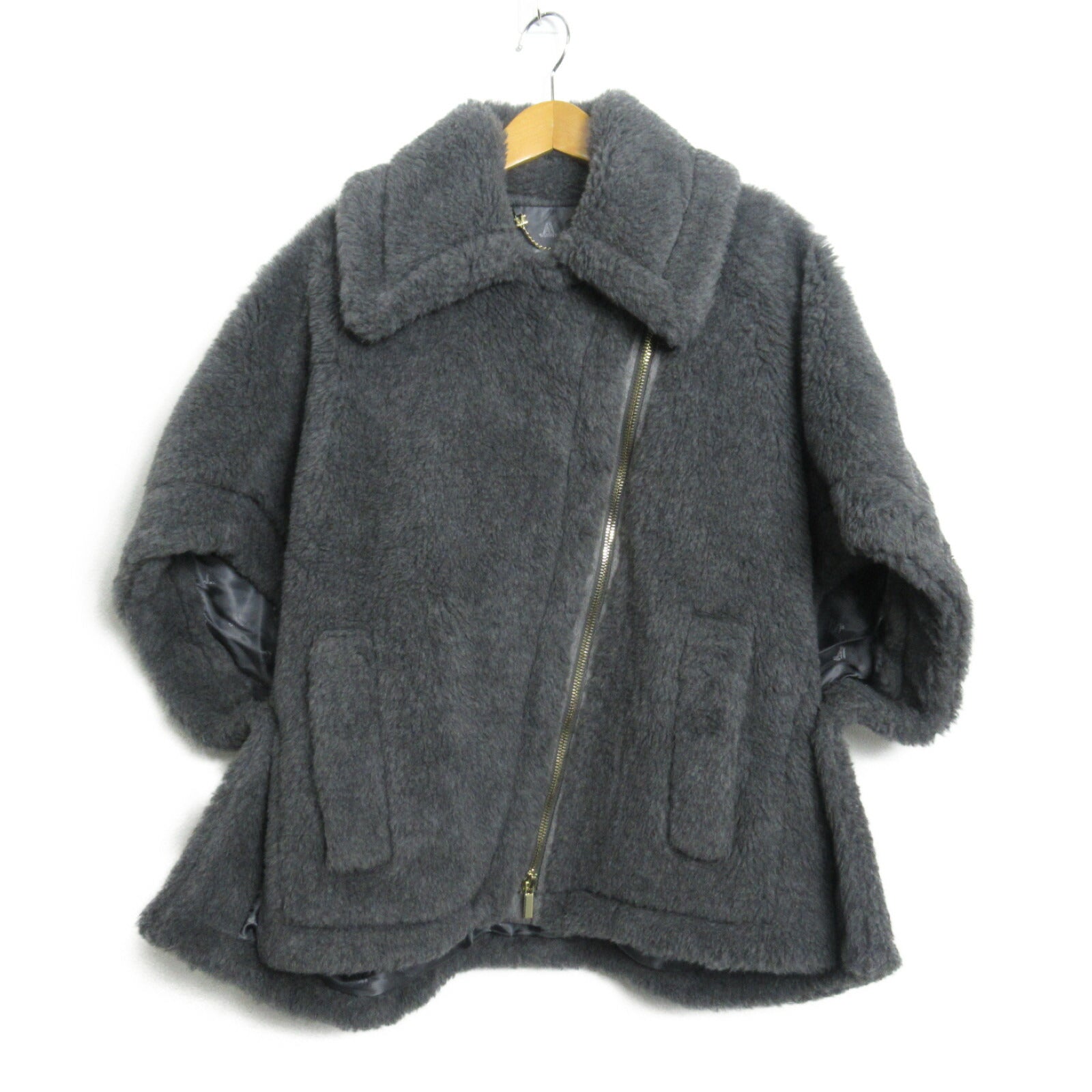 Max Mara Wool Alpaca Teddy Poncho