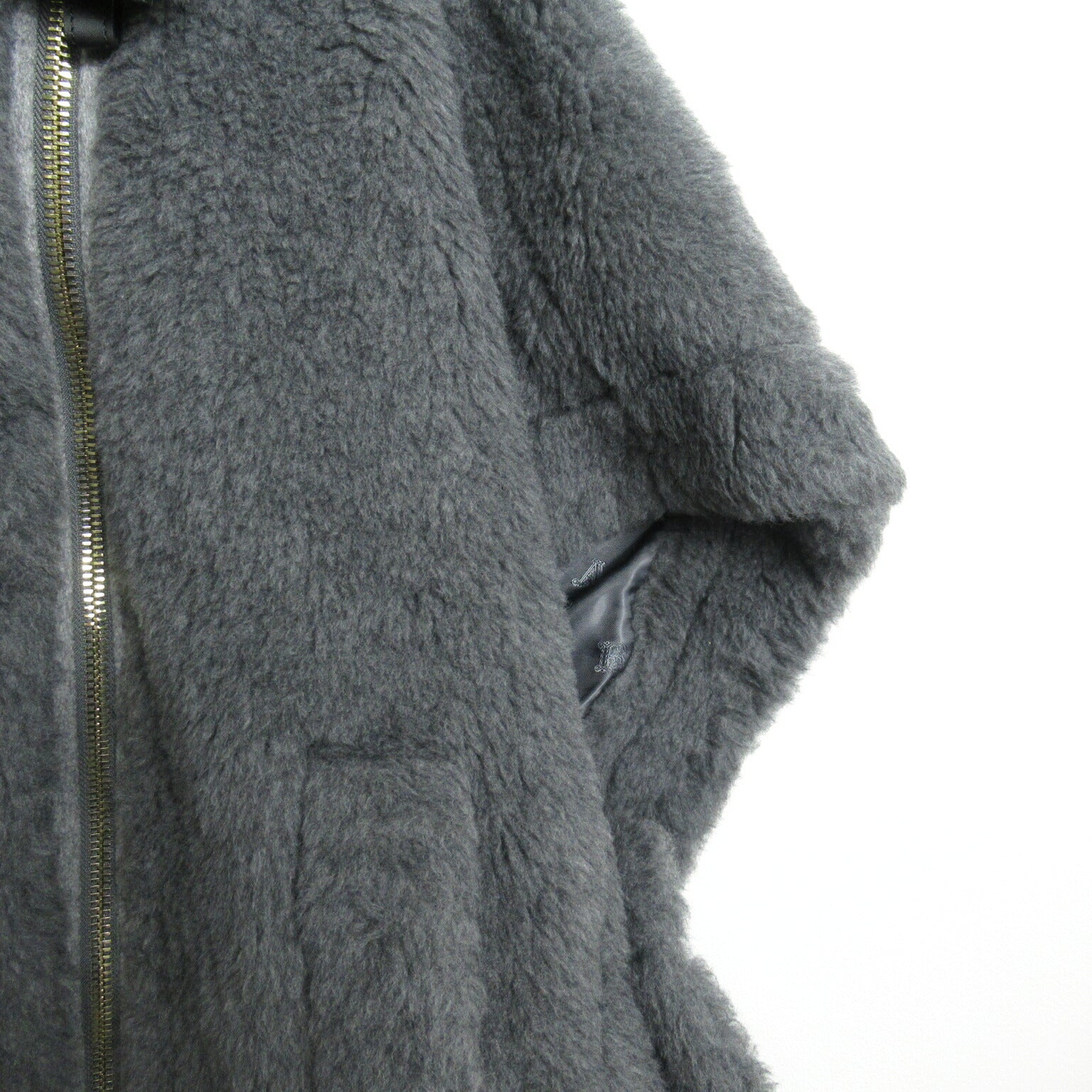 Max Mara Wool Alpaca Teddy Poncho