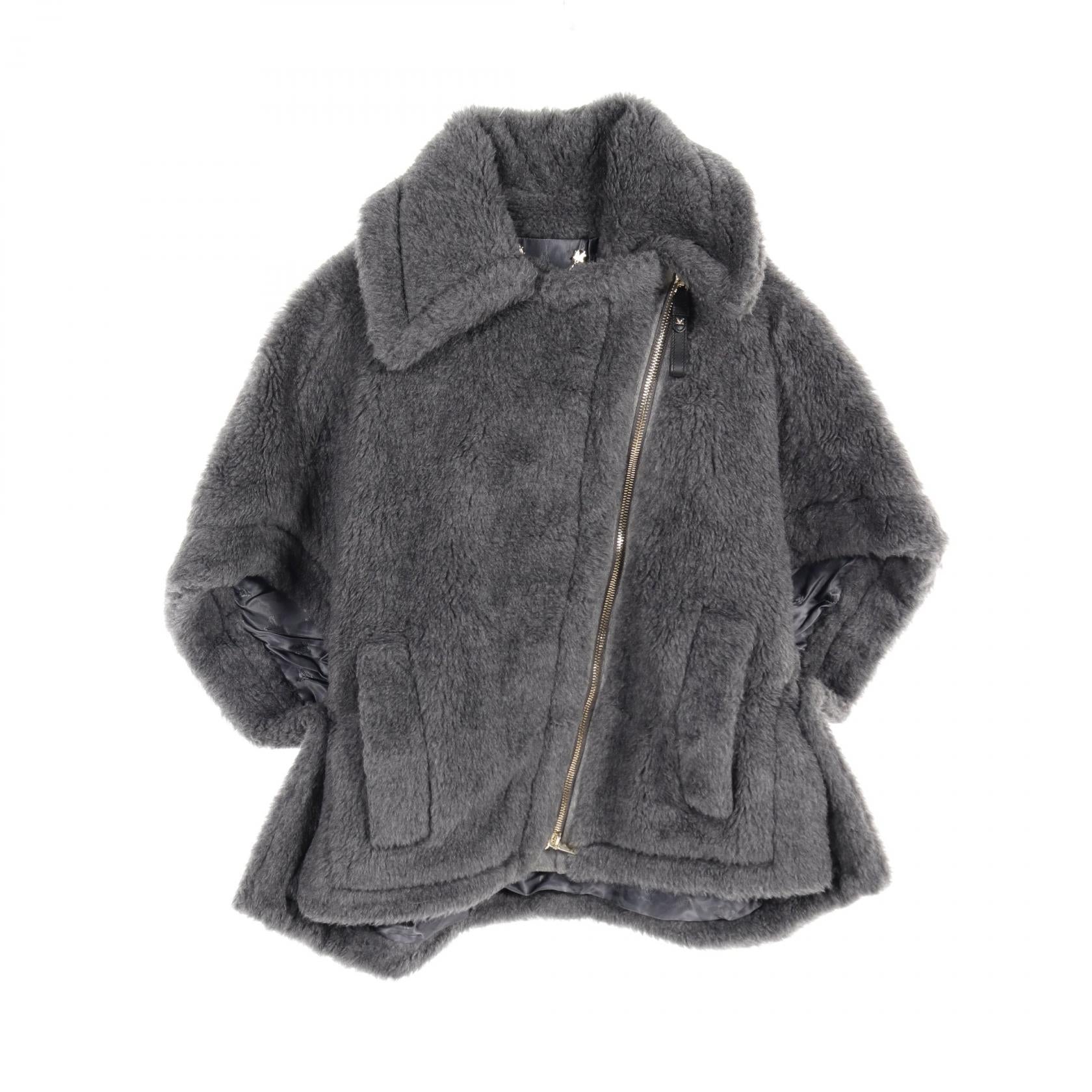 Max Mara Wool Alpaca Teddy Poncho