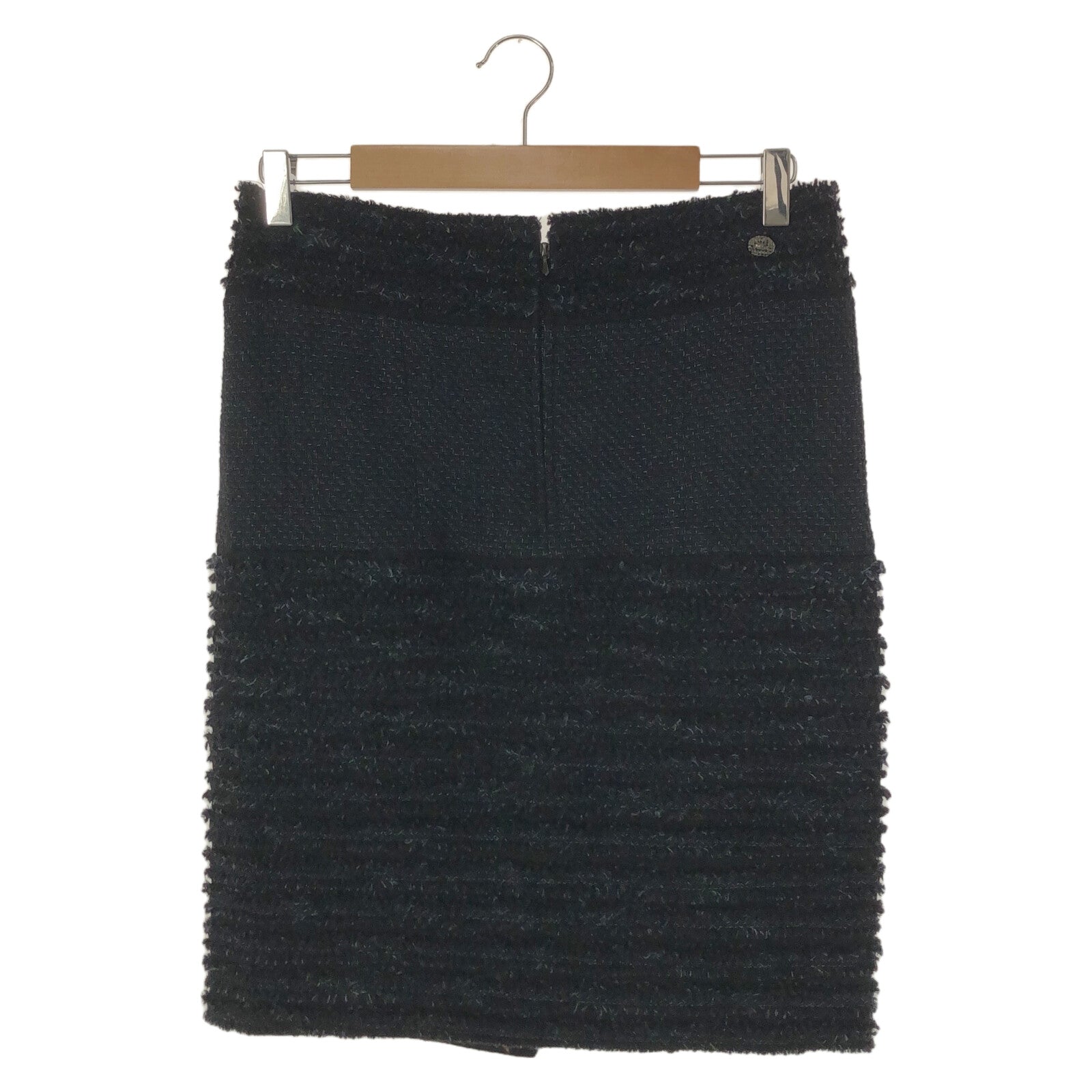 Chanel Wool Skirt Black P44288V32666