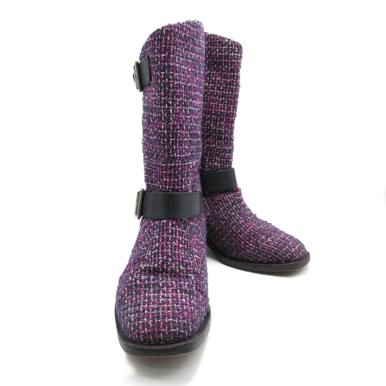 Chanel Canvas Boots Purple