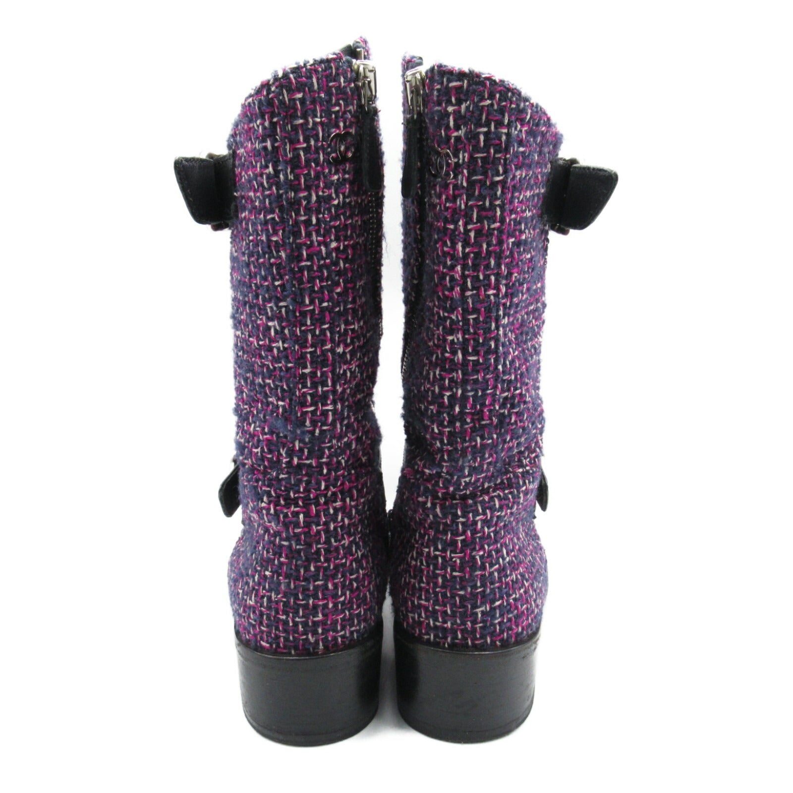 Chanel Canvas Boots Purple