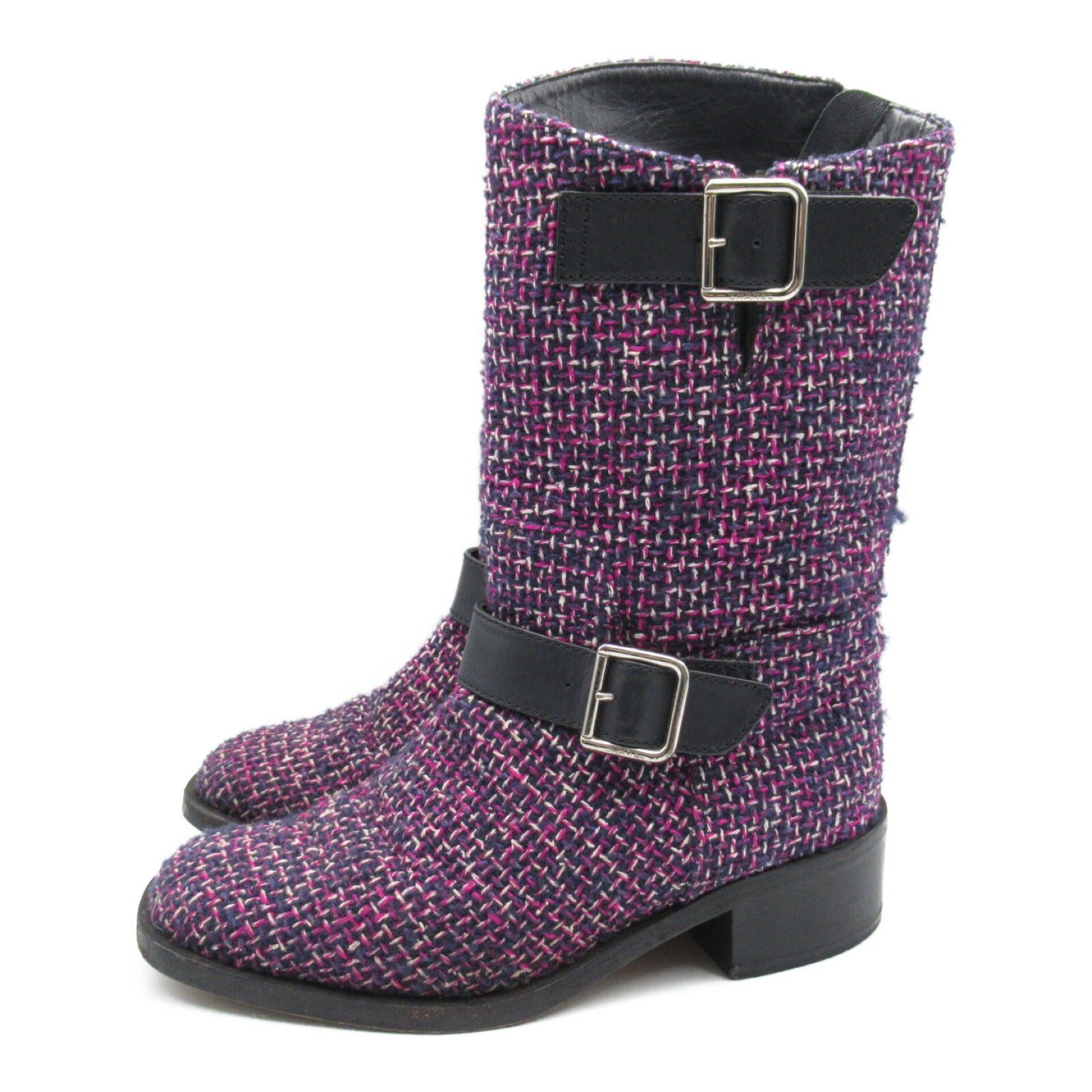 Chanel Canvas Boots Purple