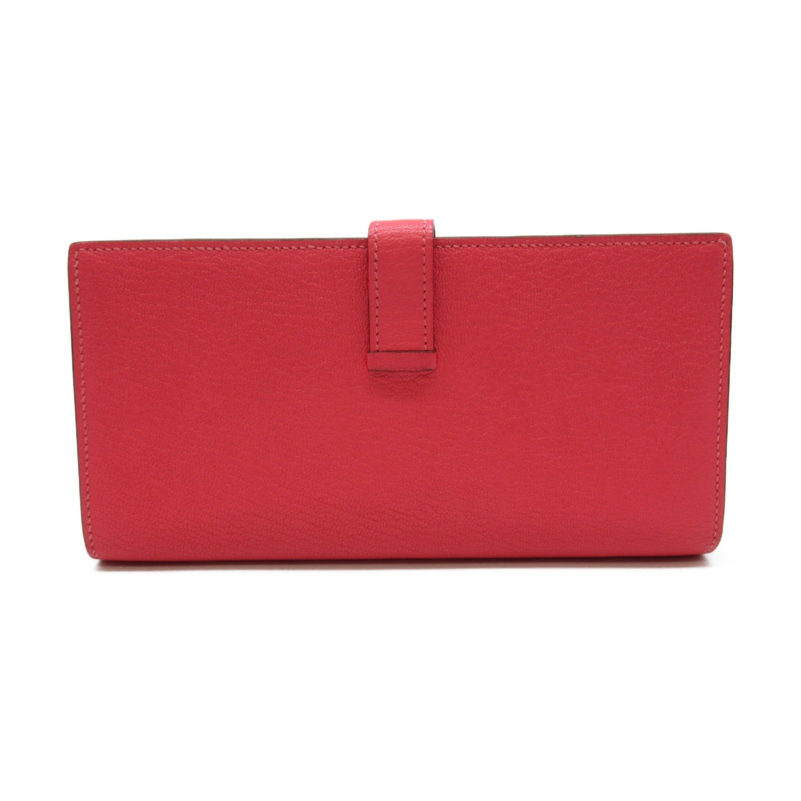 Hermes Bearn Souffle Long Wallet Pink Leather