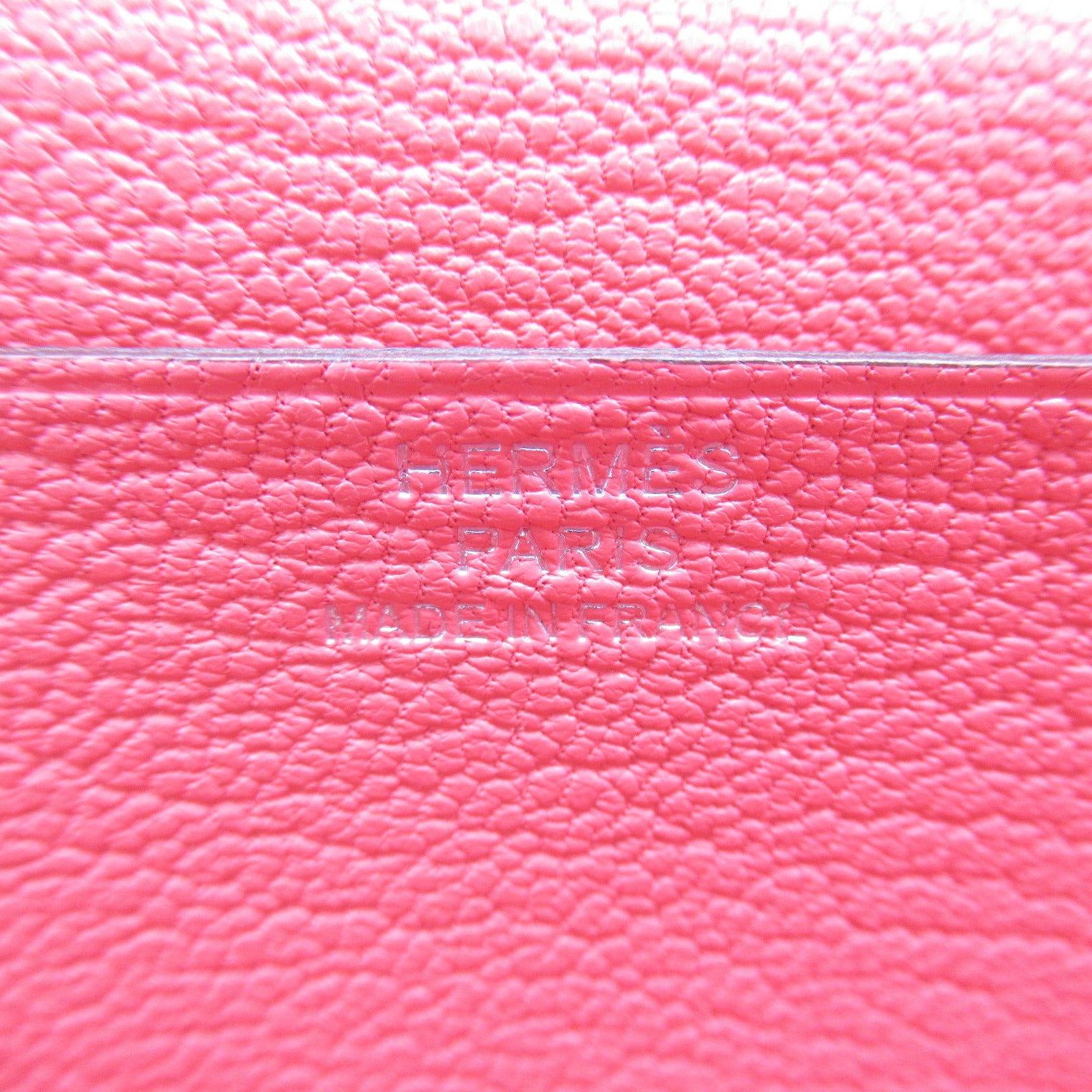 Hermes Bearn Souffle Long Wallet Pink Leather