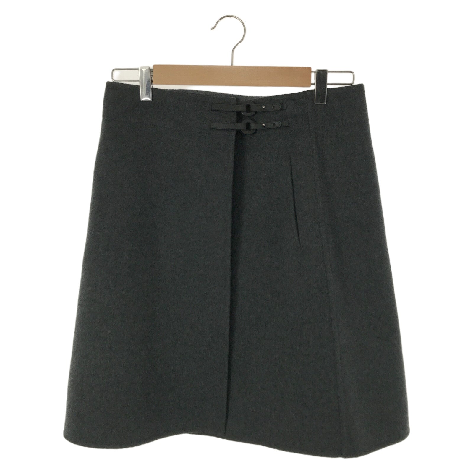 Loro Piana Cashmere Wrap Skirt Gray