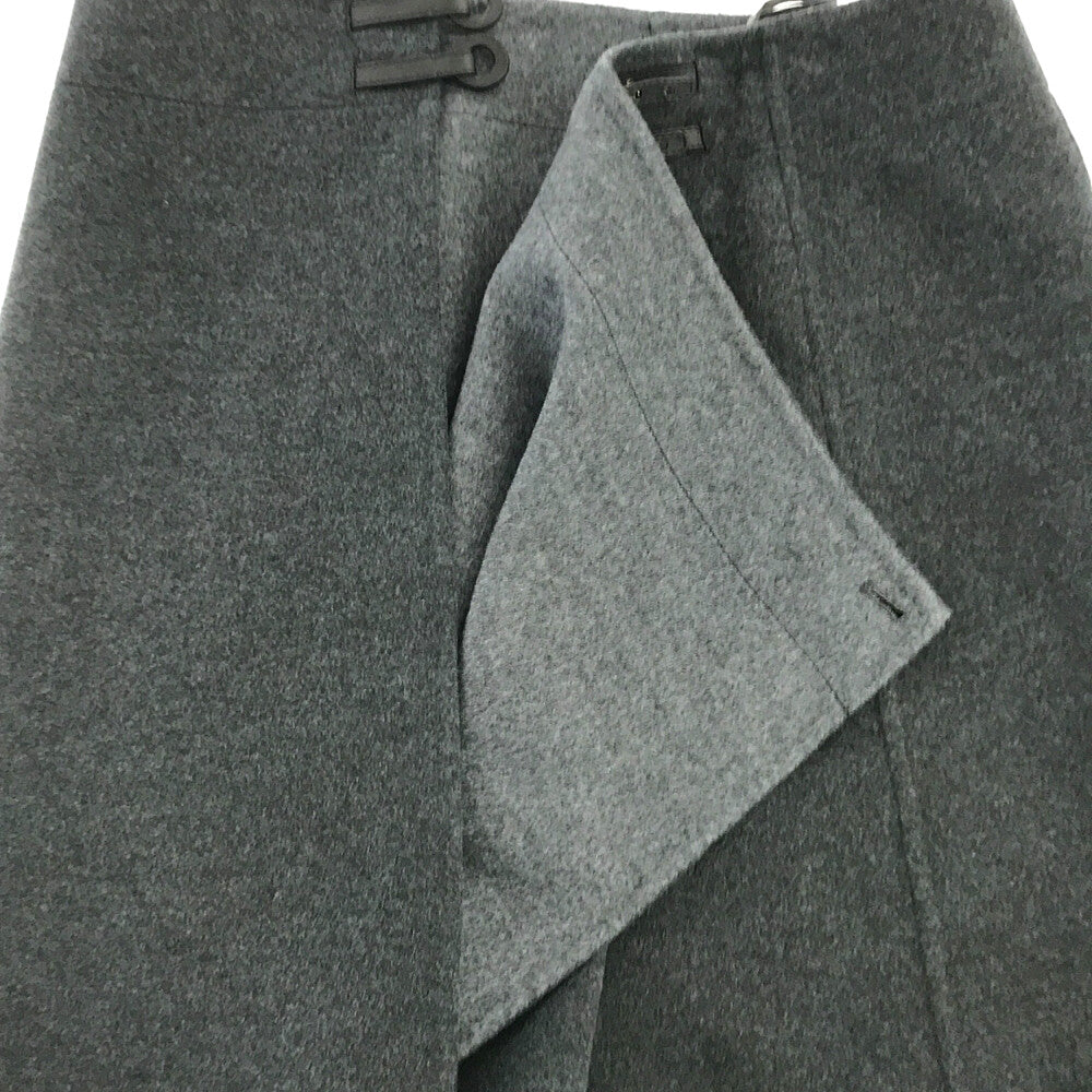 Loro Piana Cashmere Wrap Skirt Gray