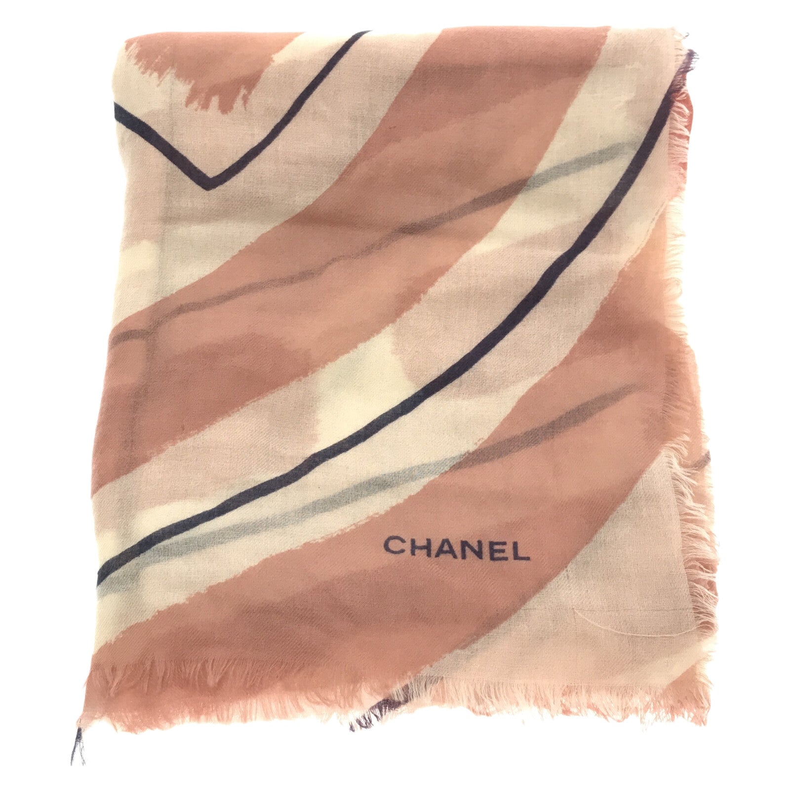 Chanel Logo Cashmere Shawl  Canvas Shawl in Great Condition