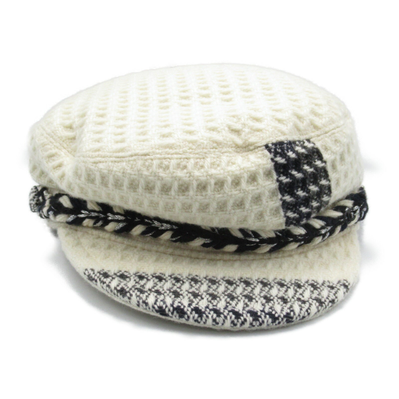 Chanel Wool Cap Hat White Used