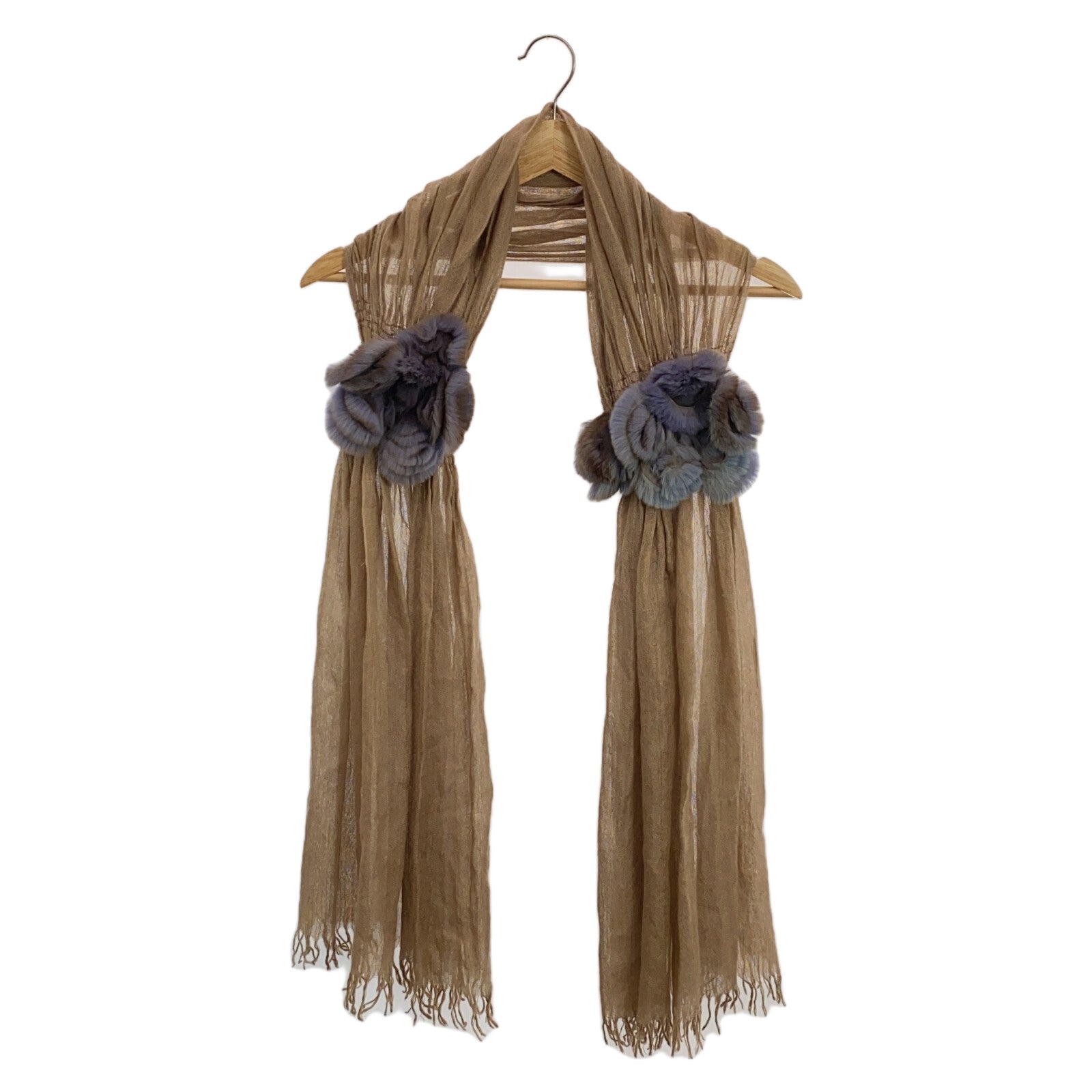 Fendi Cashmere Stole with Mink Flower