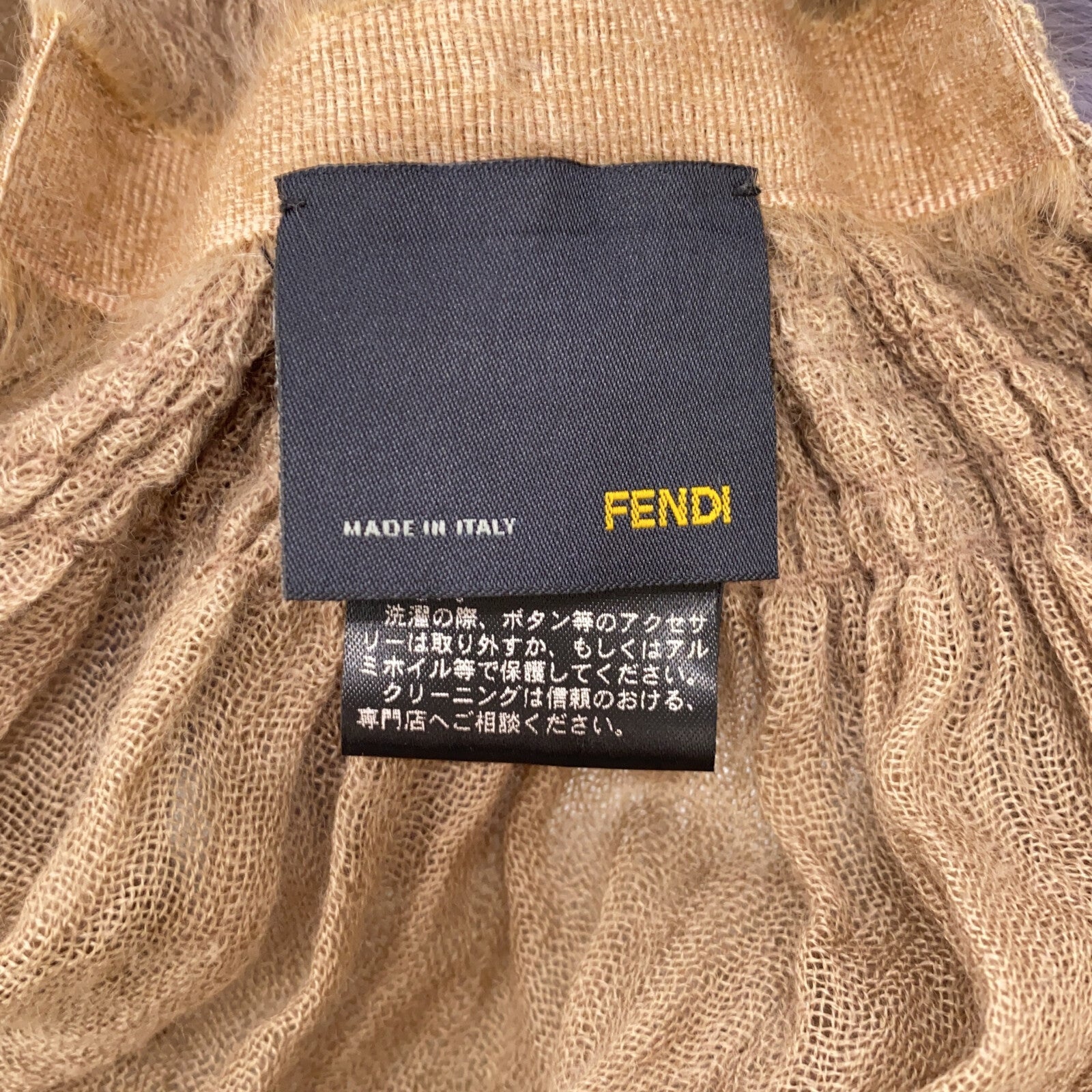 Fendi Cashmere Stole with Mink Flower