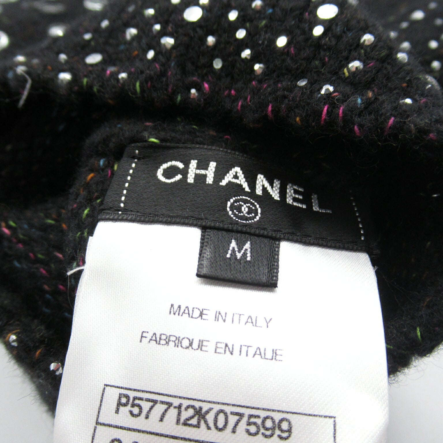 Chanel Wool Arm Cover Gloves Black