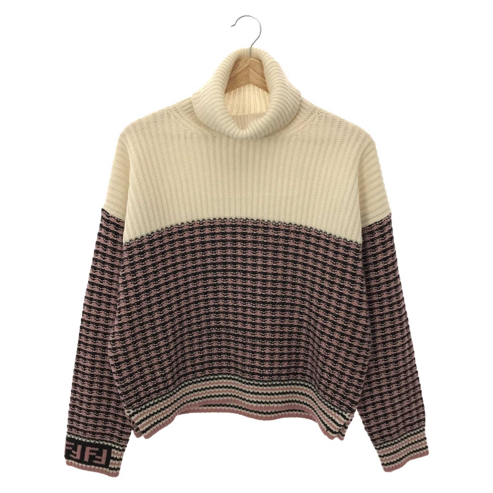 Fendi Wool Turtleneck Sweater Pink