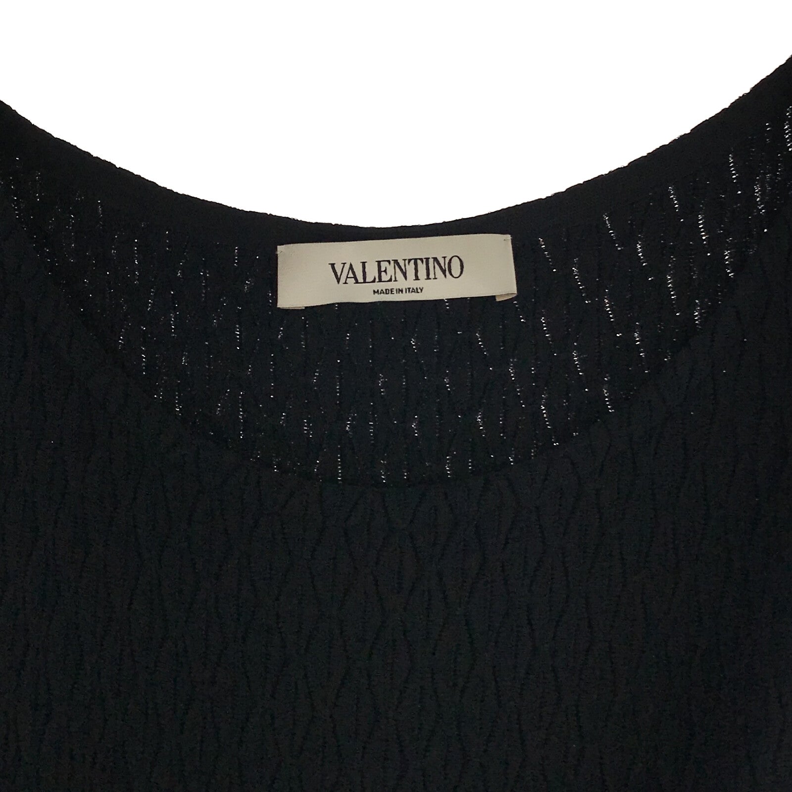 Valentino Rayon Knit Dress Navy