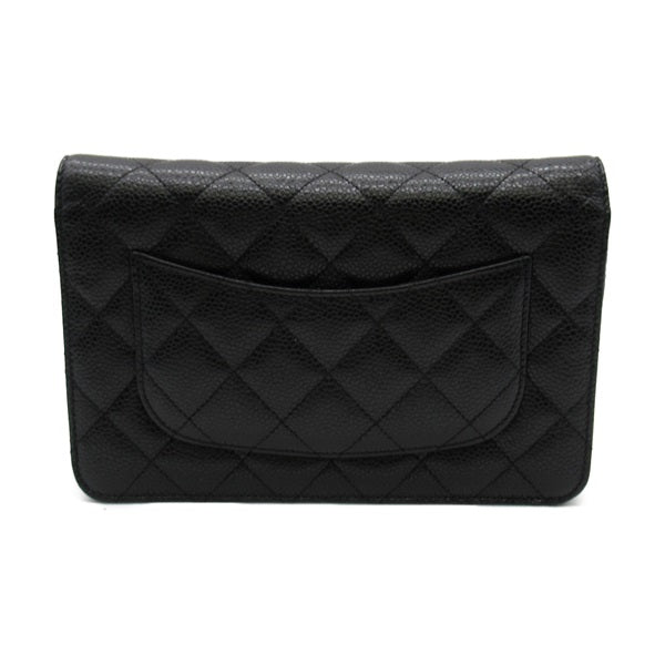 CC Quilted Caviar Wallet on Chain AP0250