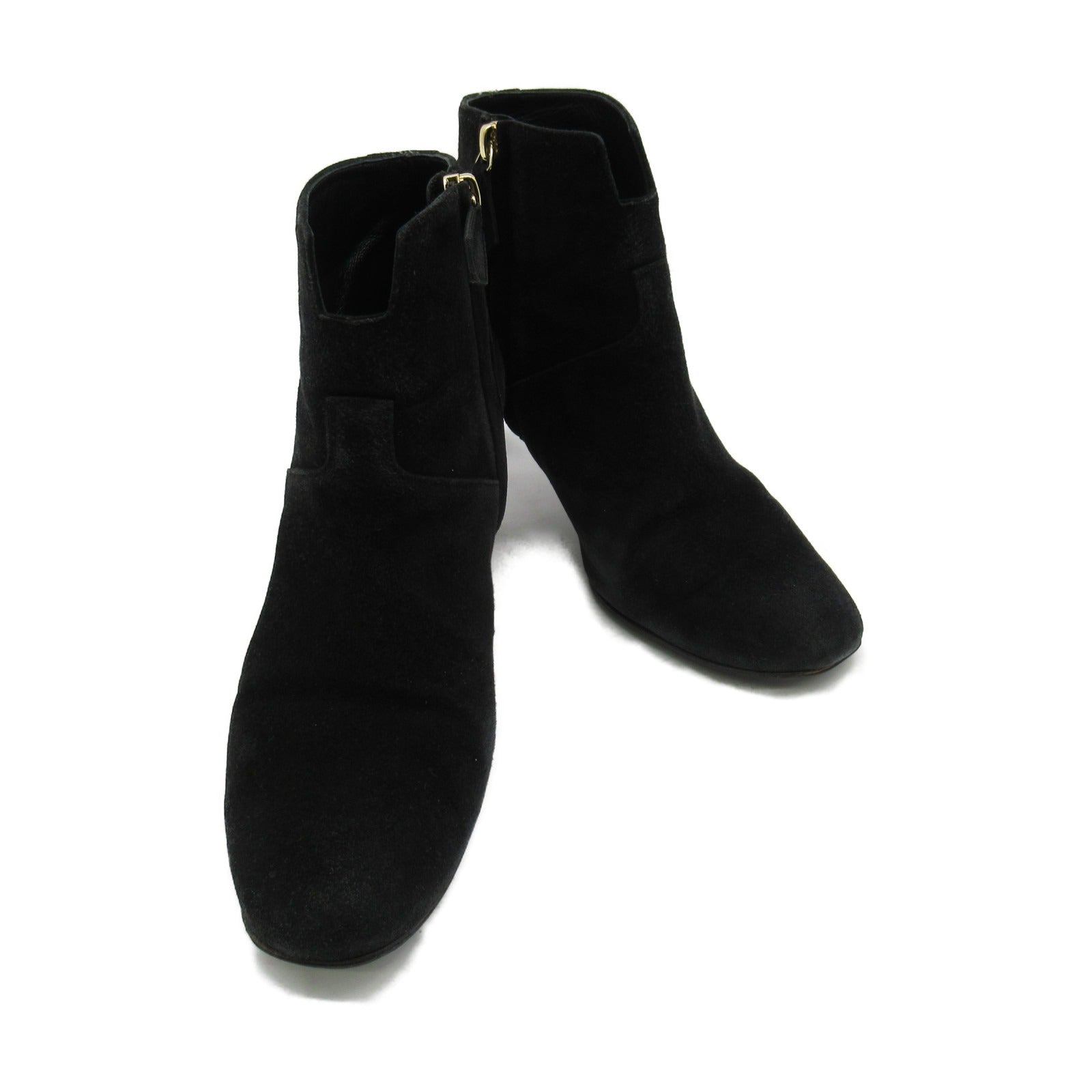 Hermes Suede Short Boots Black