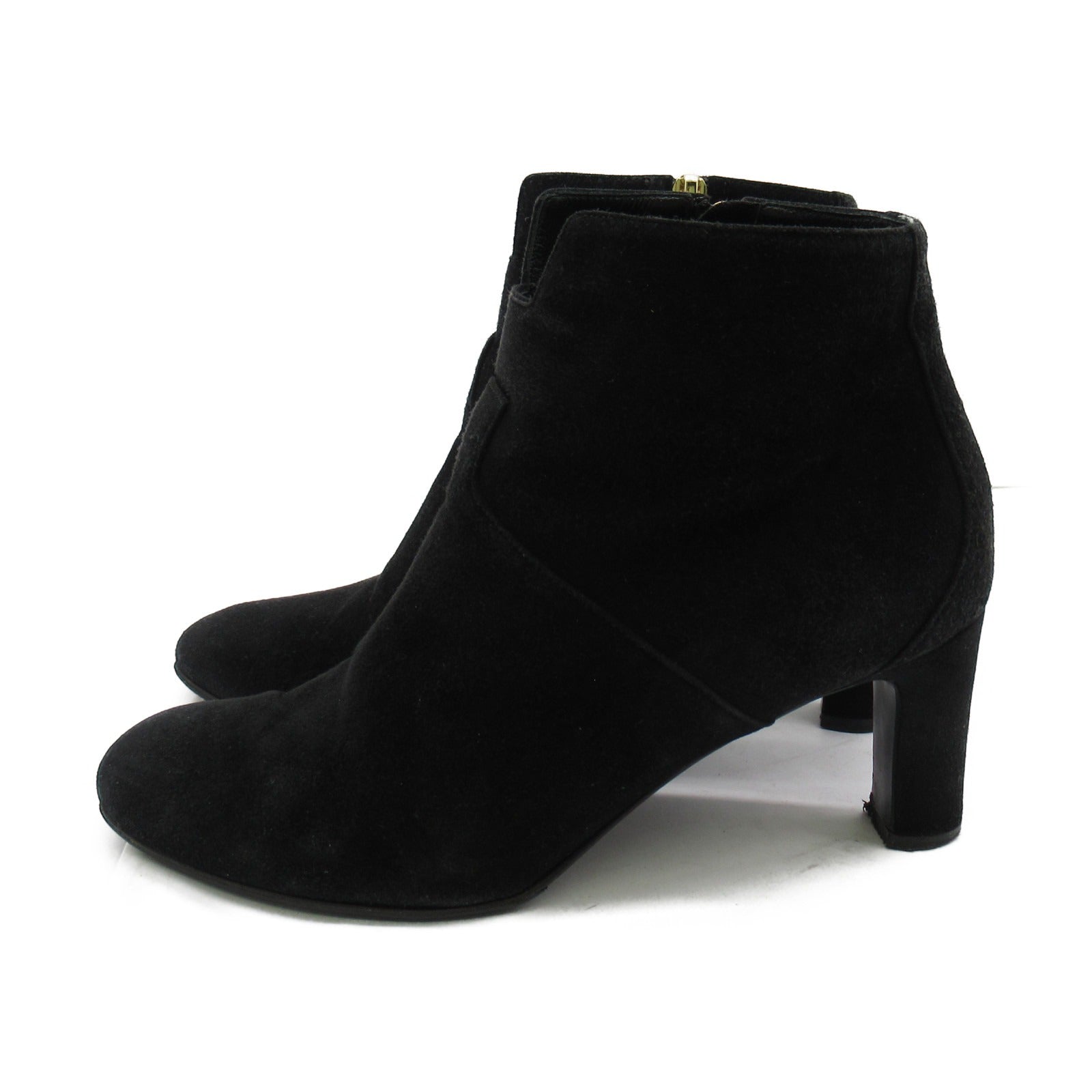 Hermes Suede Short Boots Black