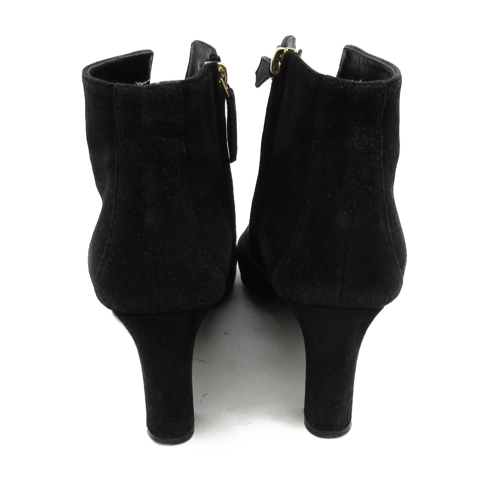 Hermes Suede Short Boots Black