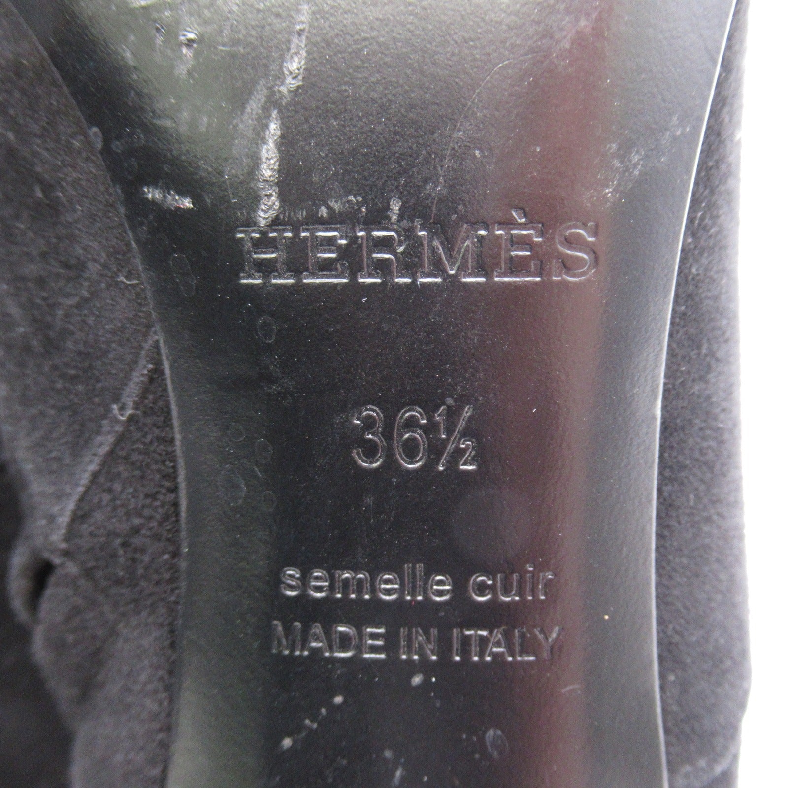 Hermes Suede Short Boots Black