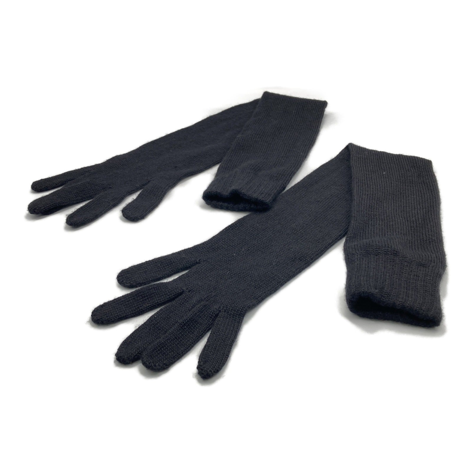 Prada Cashmere Silk Long Gloves Black