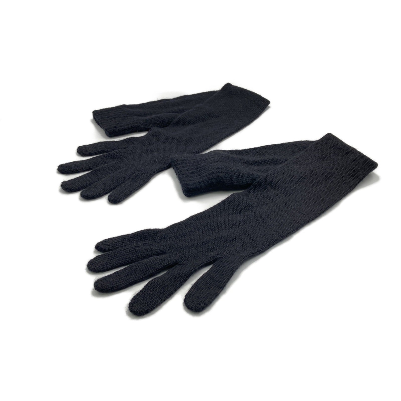 Prada Cashmere Silk Long Gloves Black