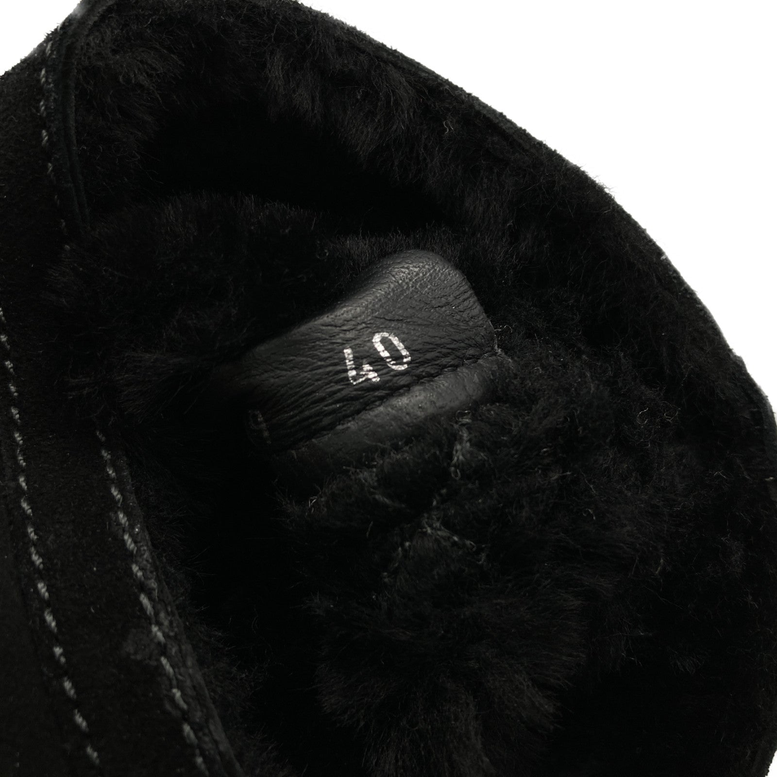 Chanel Suede Sheepskin Boots Black