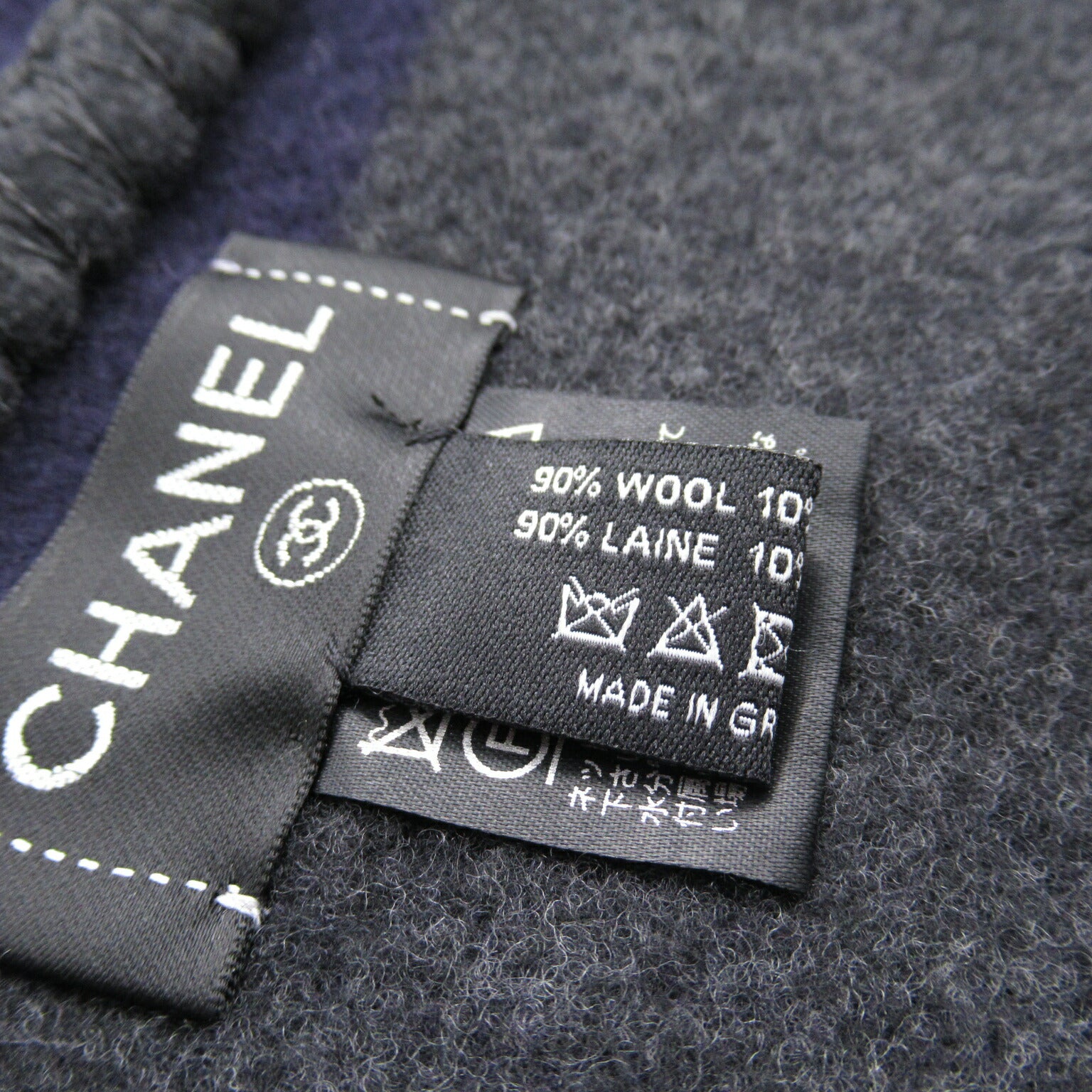 Chanel Wool Blanket Gray Unisex