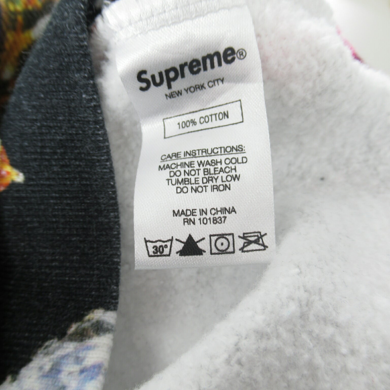 Supreme Hoodie Cotton Black Unisex