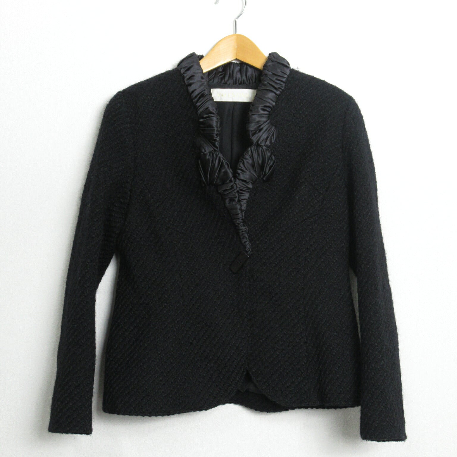 Valentino Wool Tweed Jacket Black