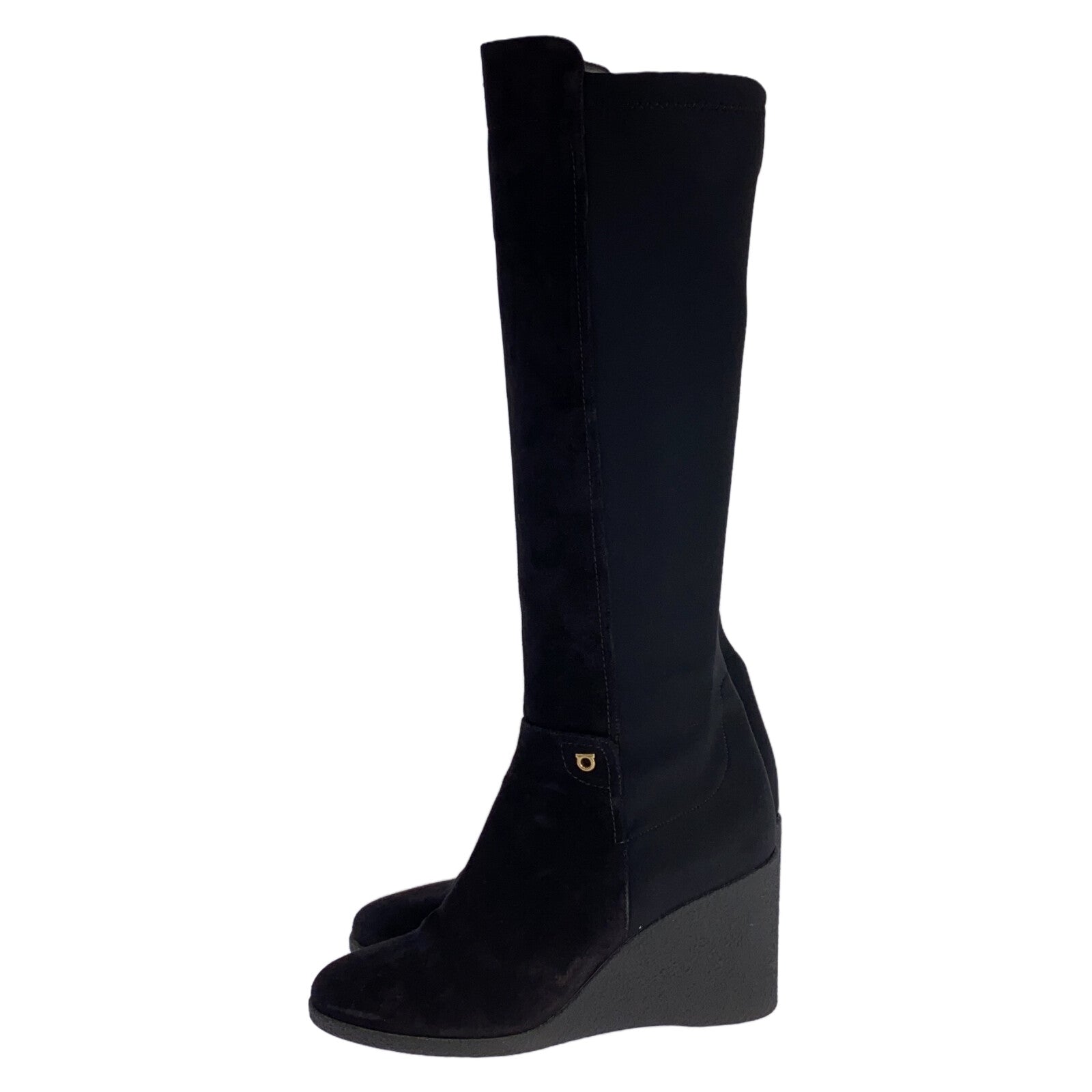 Salvatore Ferragamo Suede Boots Black